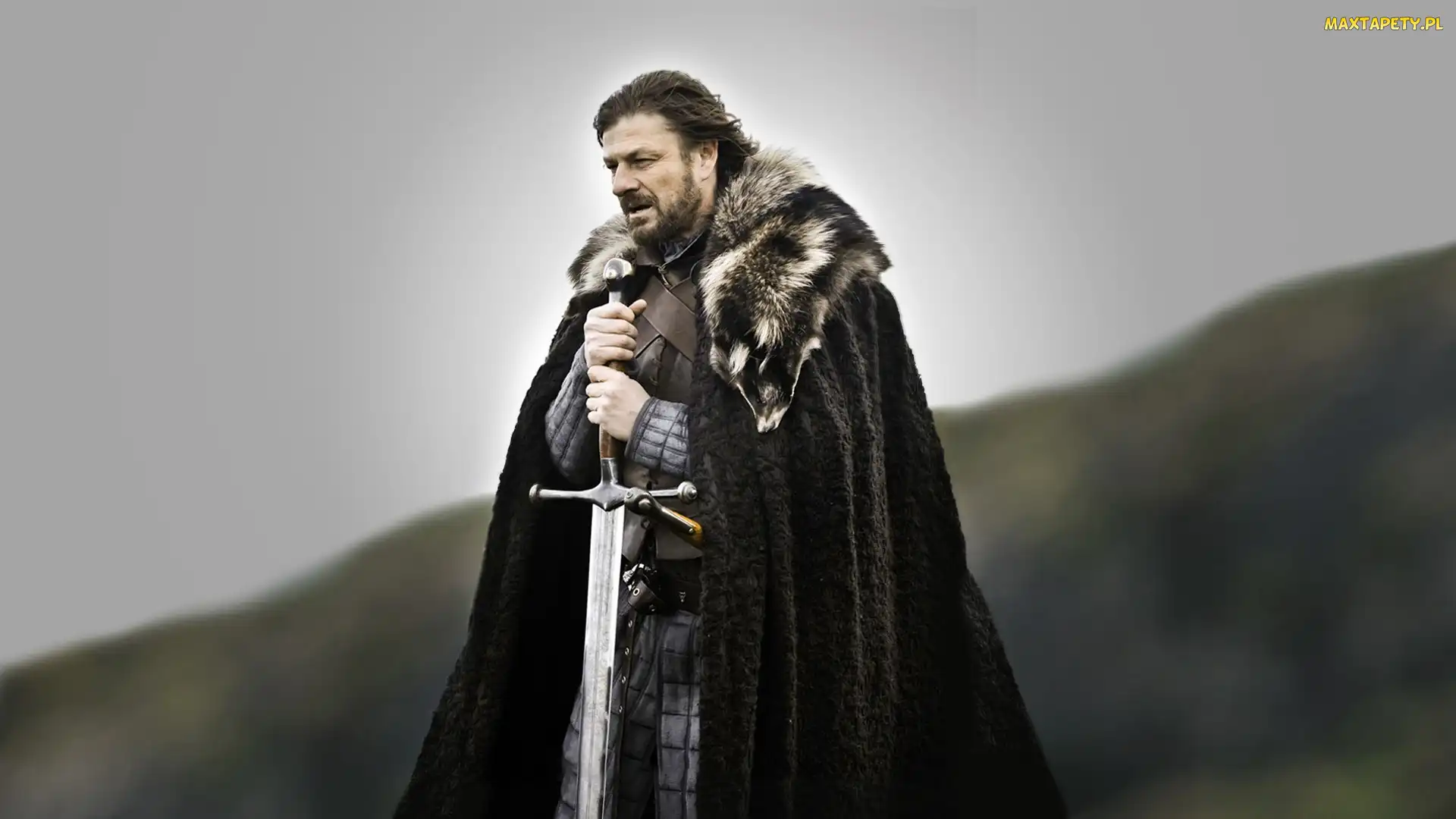 Game of Thrones, Płaszcz, Miecz, Eddard Stark - Sean Bean, Gra o tron