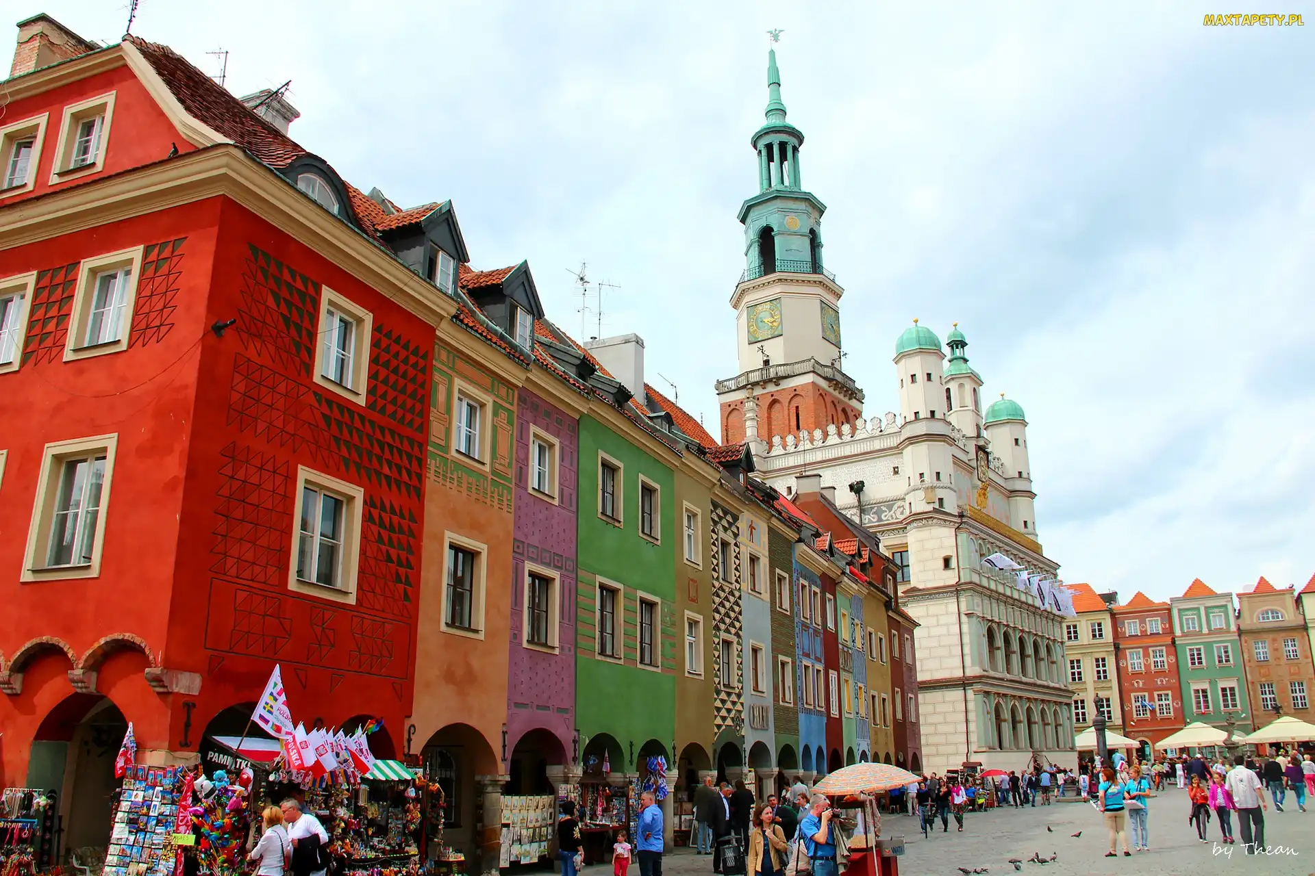 Kolorowe, Polska, Ratusz, Poznań, Kamieniczki
