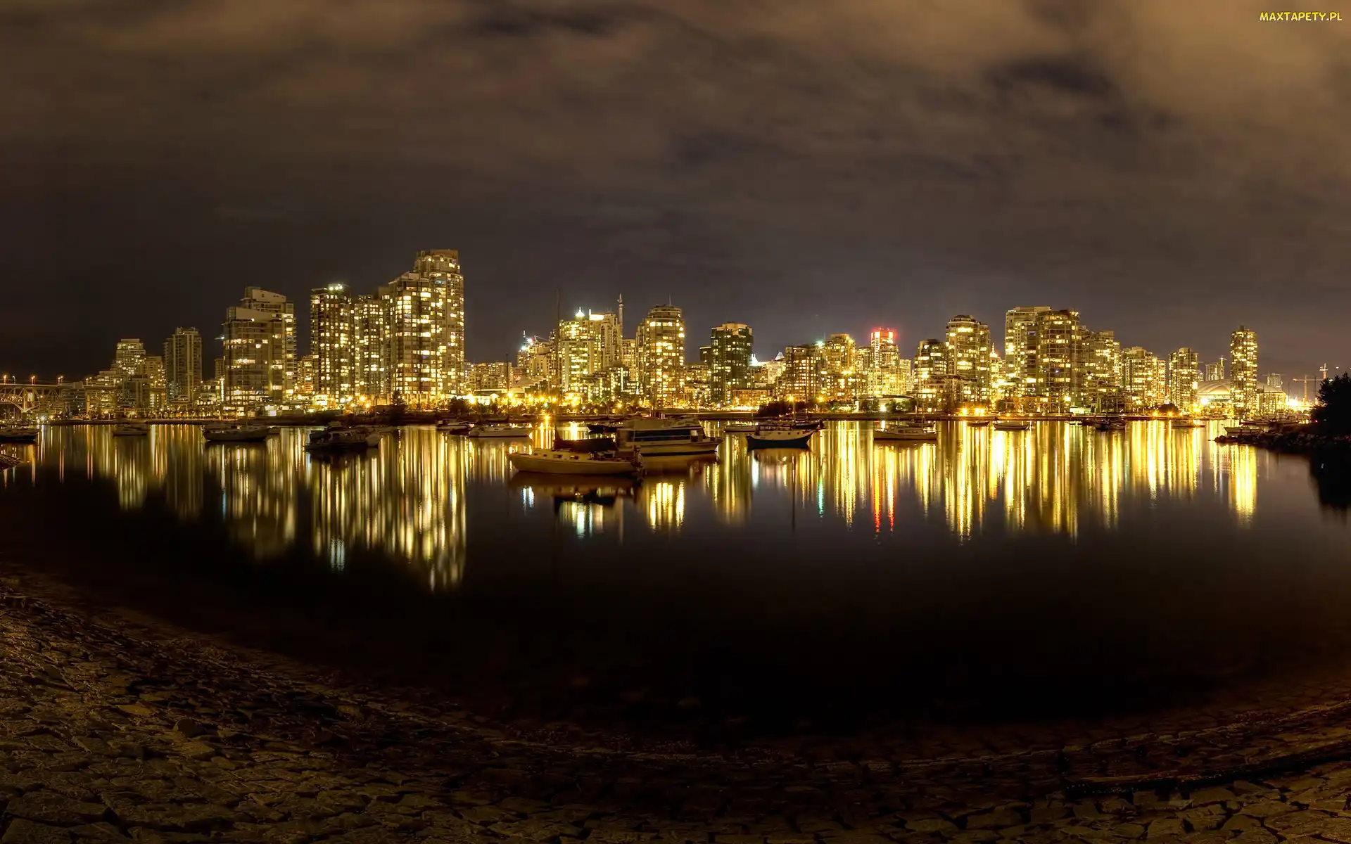 Kanada, Vancouver, Miasto, Nocą