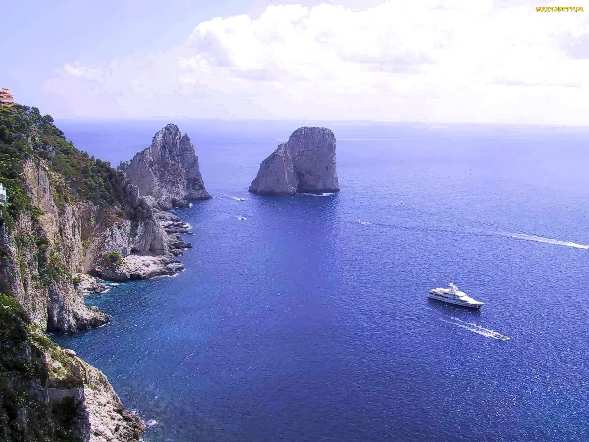 Capri, Skały, Łódz