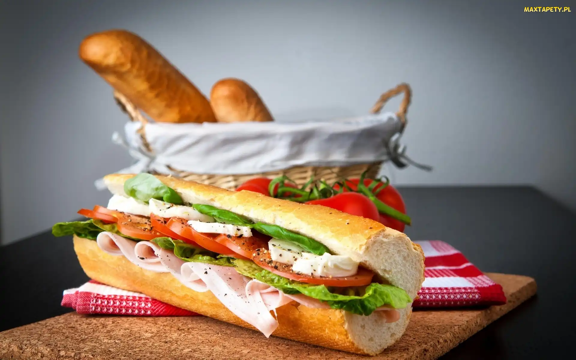 Koszyk, Bagietki, Kanapka