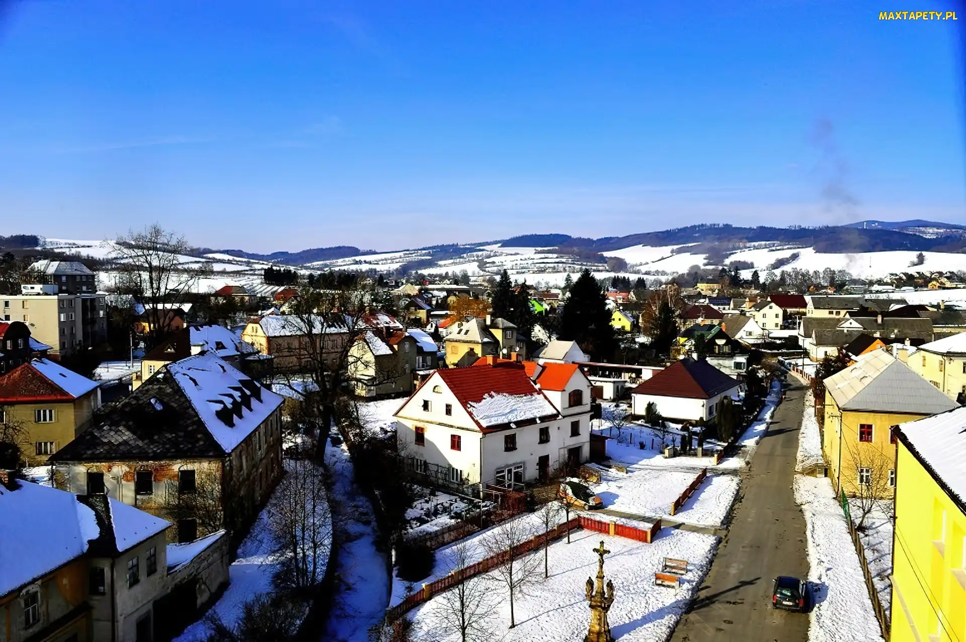 Zimowy, Miasto, Pejzaż