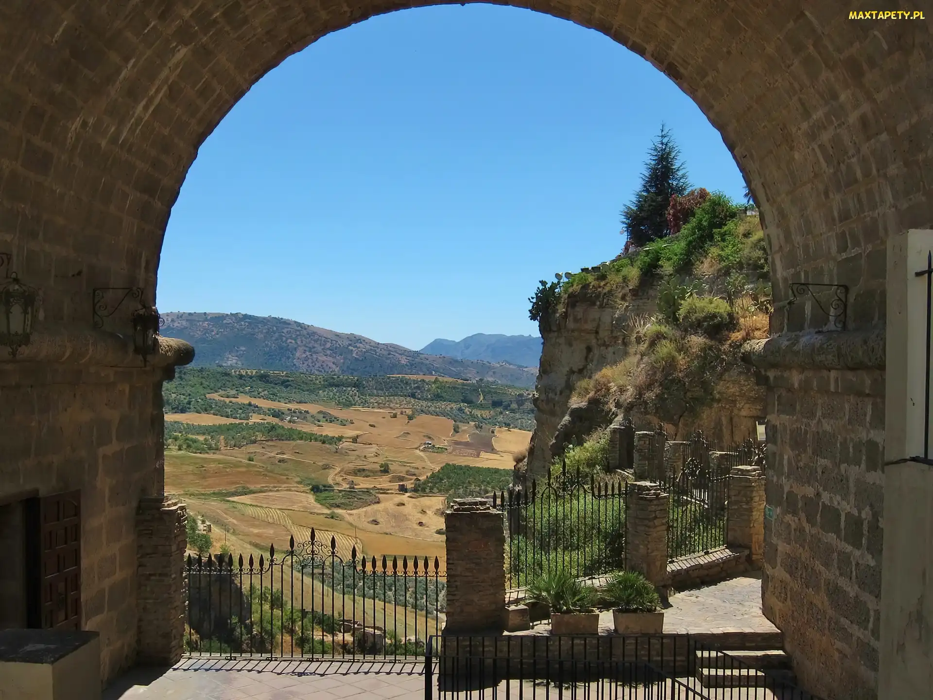 Widok, Łuk, Ronda, Hiszpania