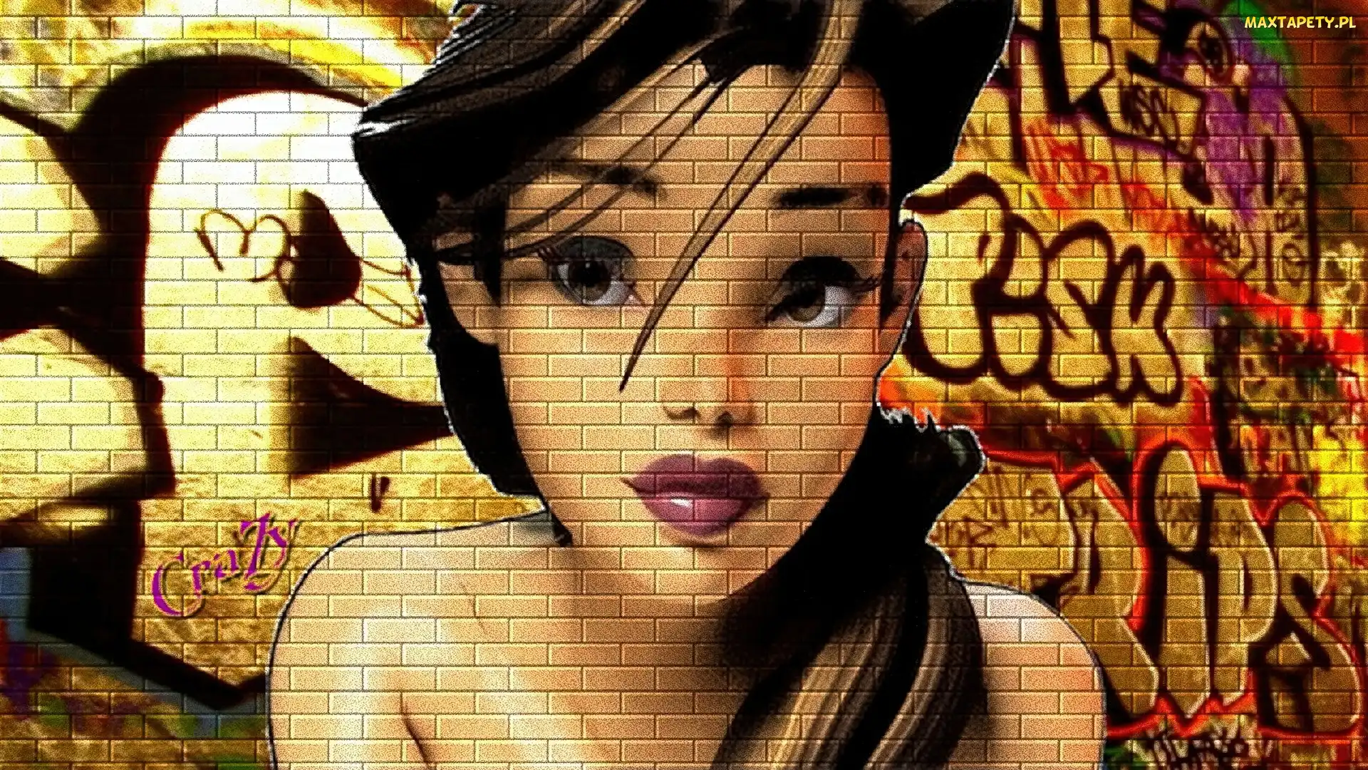 Street art, Mural, Kobieta, Ściana