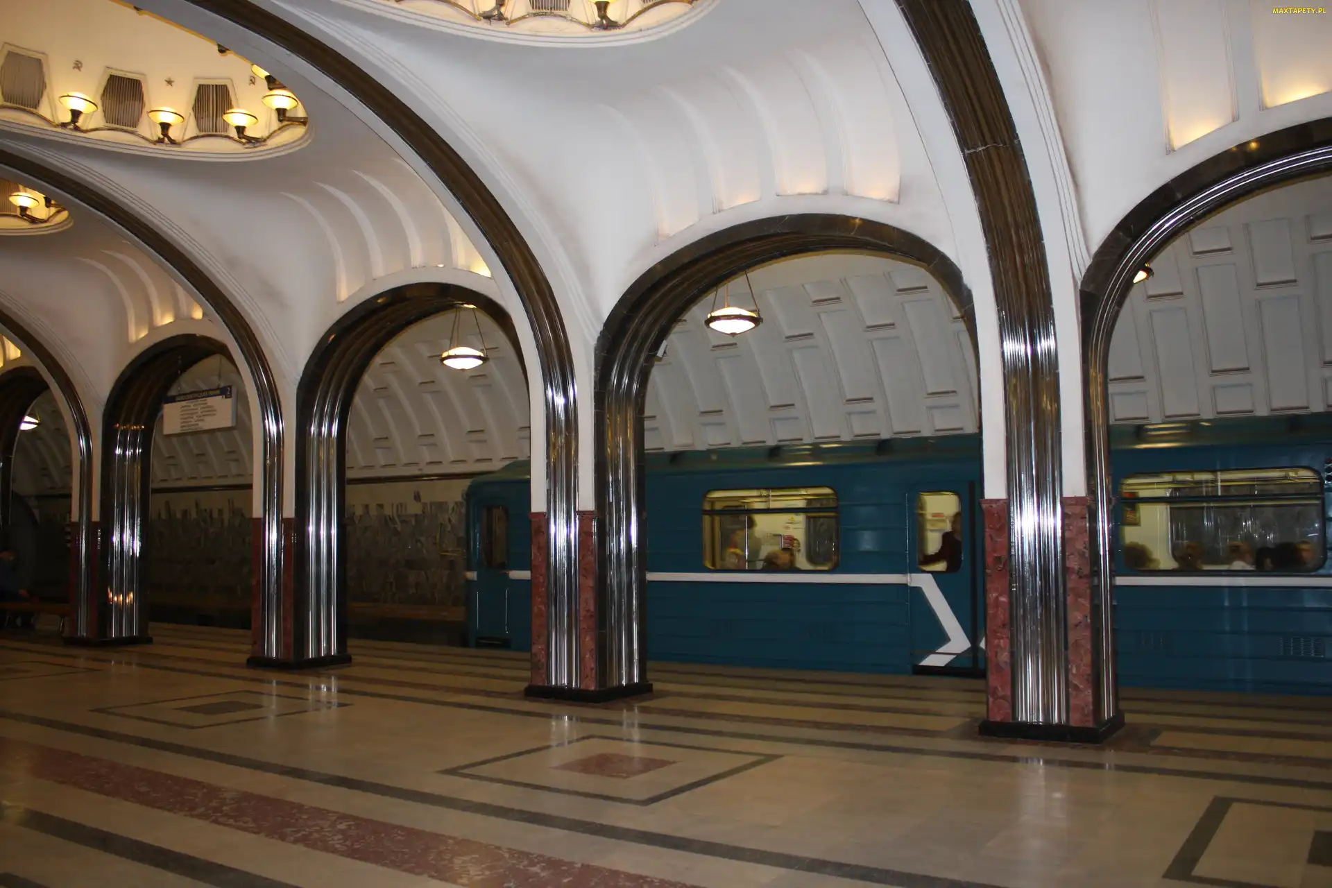 Metro, Stacja Majakowskaja, Rosja, Moskwa