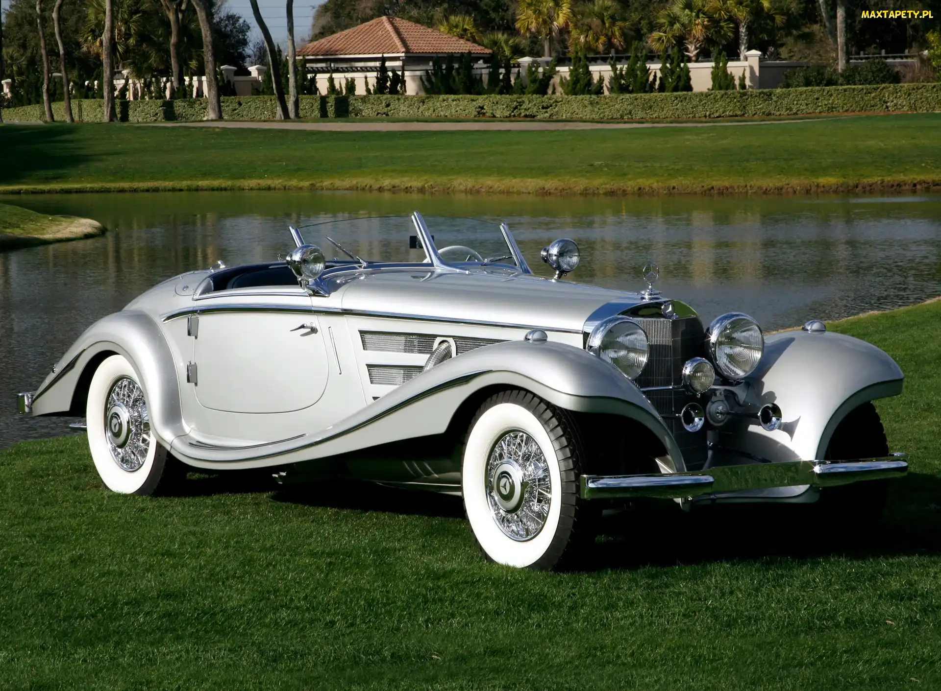 Mercedes Benz 500K, Kabriolet, Srebrny