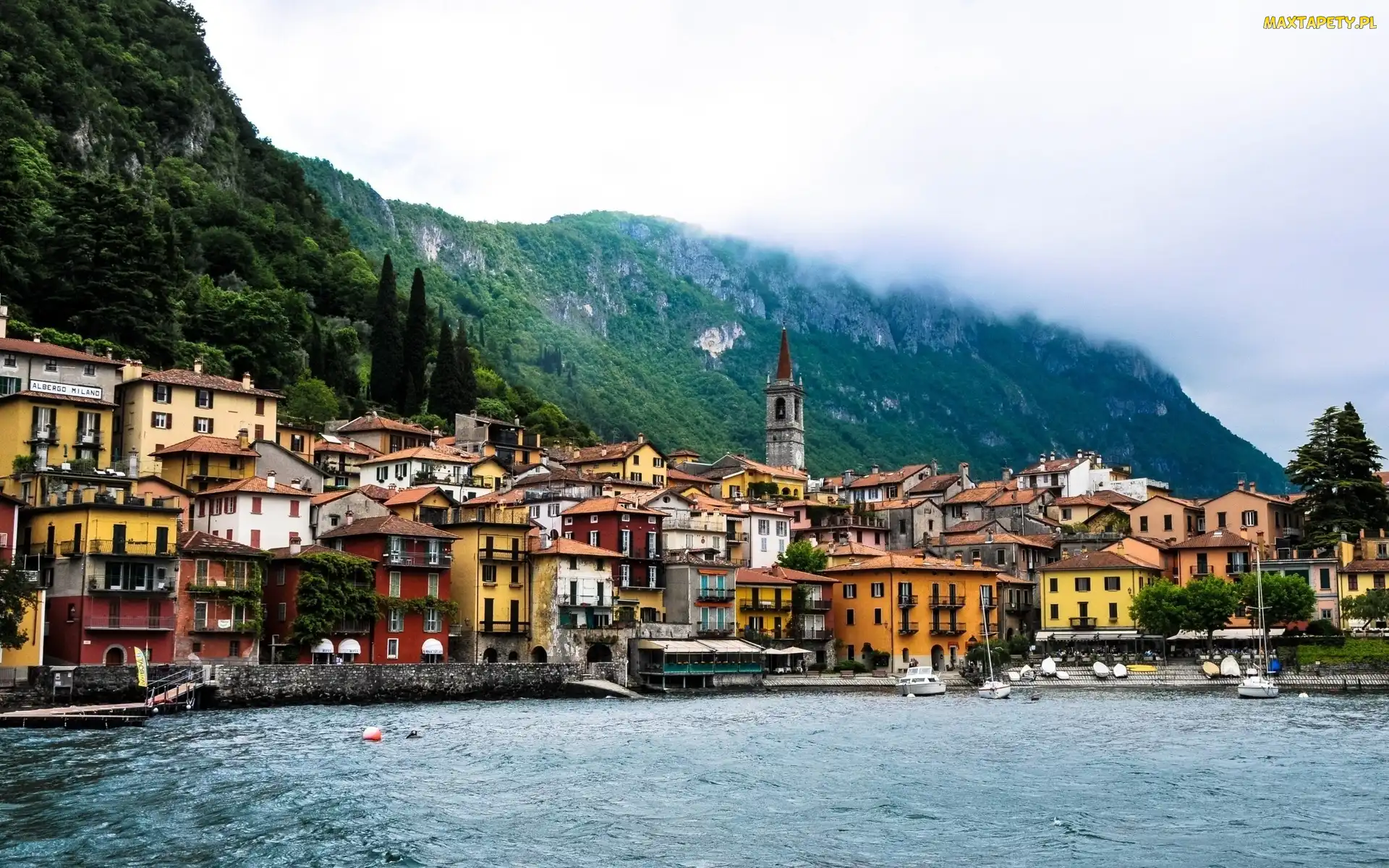 Włochy, Varenna, Panorama, Miasta