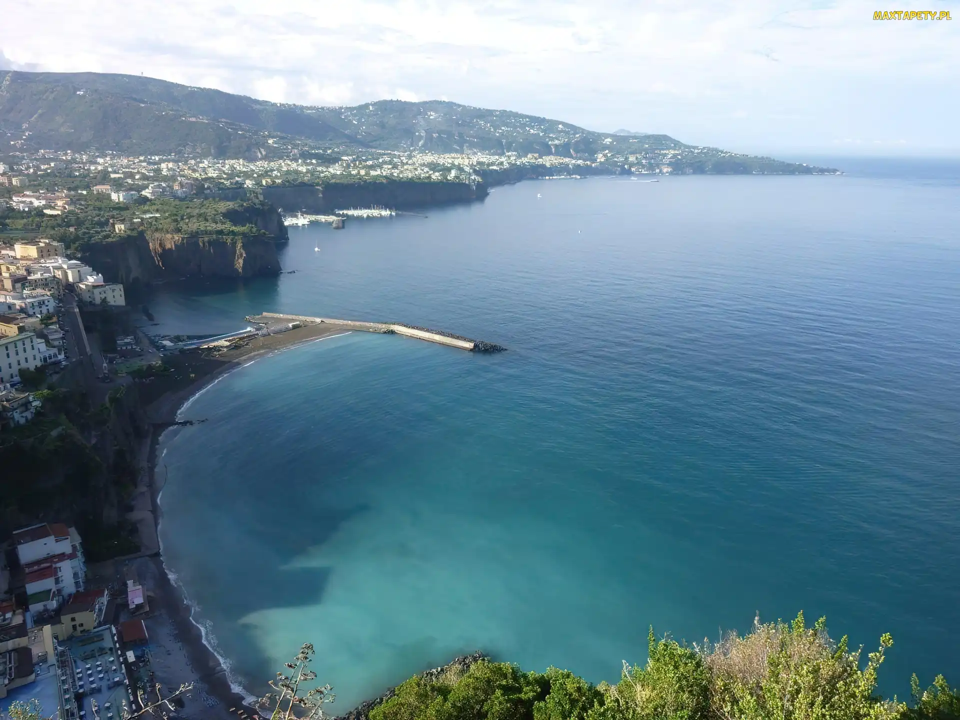 Panorama, Woda, Sorrento, Włochy