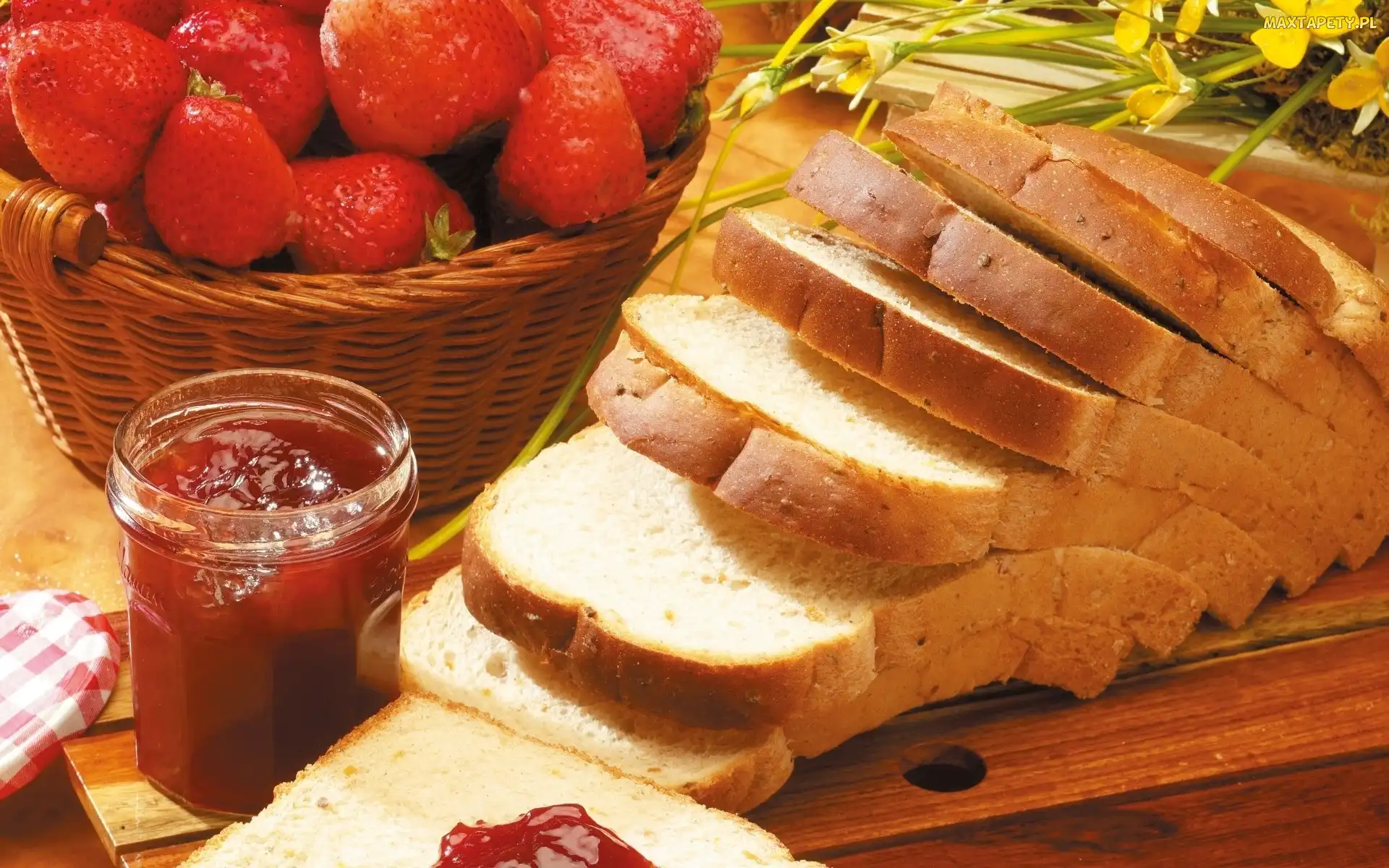 Chleb, Dżem, Truskawki