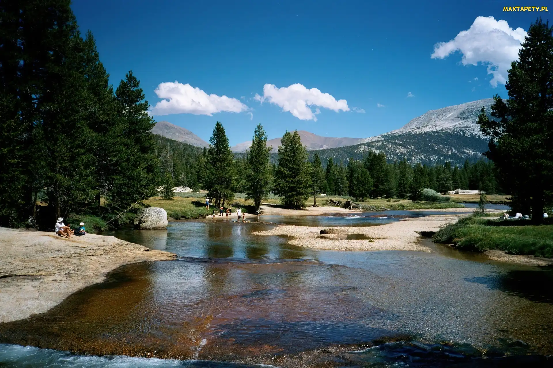 Stan Kalifornia, Mielizna, Rzeka Tuolumne River, Park Narodowy Yosemite, Stany Zjednoczone