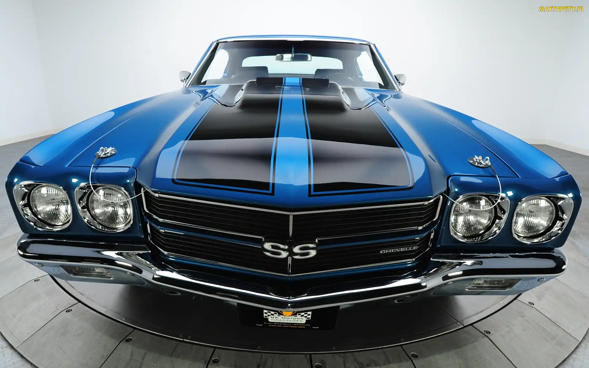 Czarny, Chevrolet Chevelle SS, Niebiesko