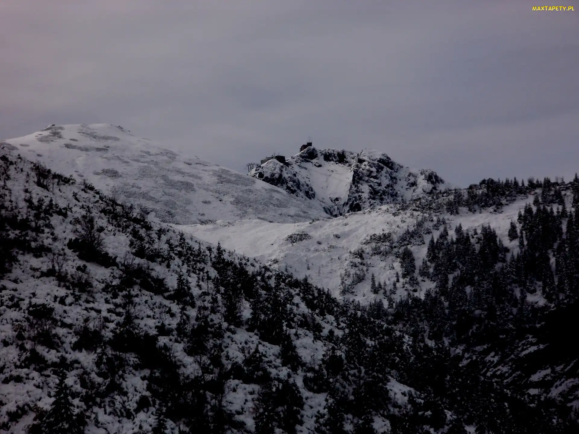 Zimą, Wierch, Kasprowy, Tatry, Góry