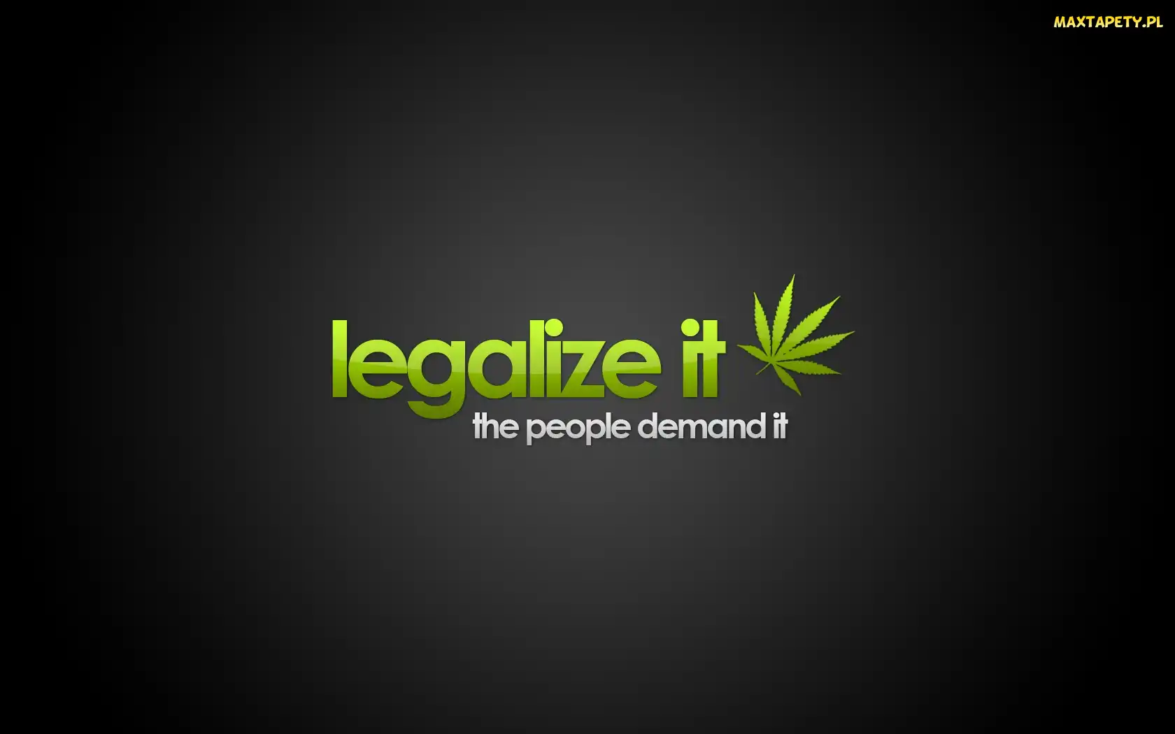 Liść, Napis, Marihuana