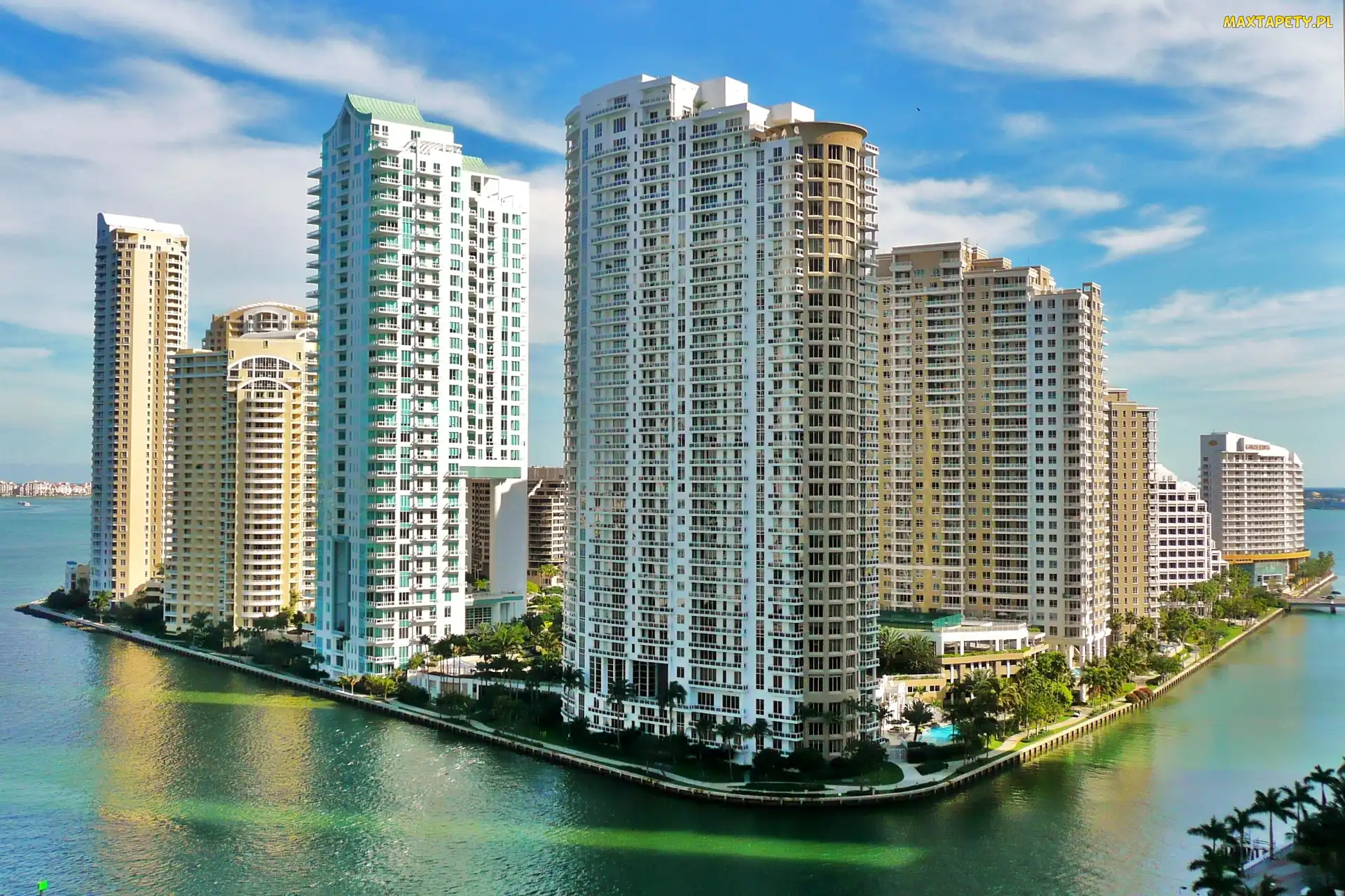 Wieżowce, Florida, Miami, Brickell Key