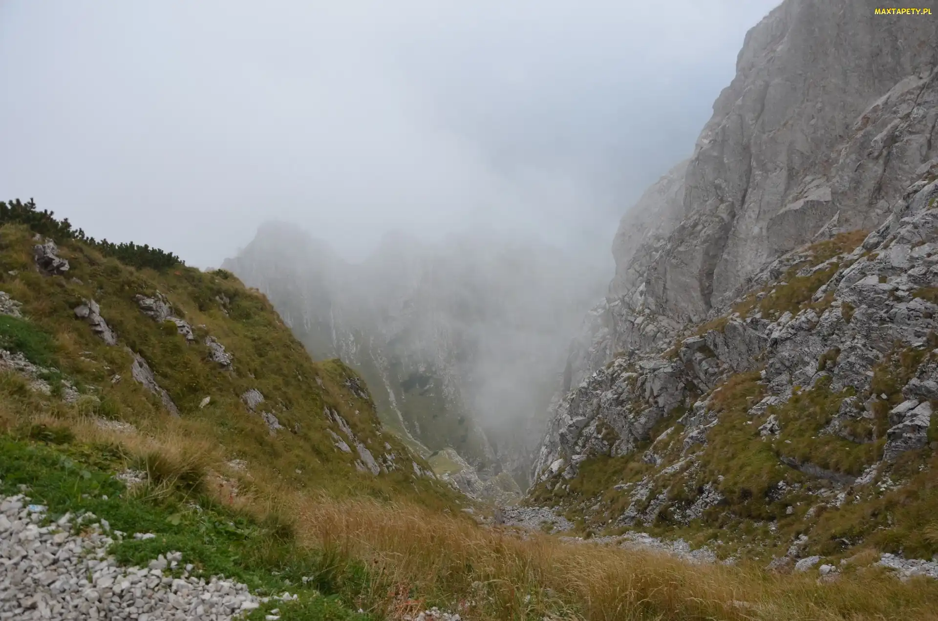 Góry, Zejście, Strome, Mgła