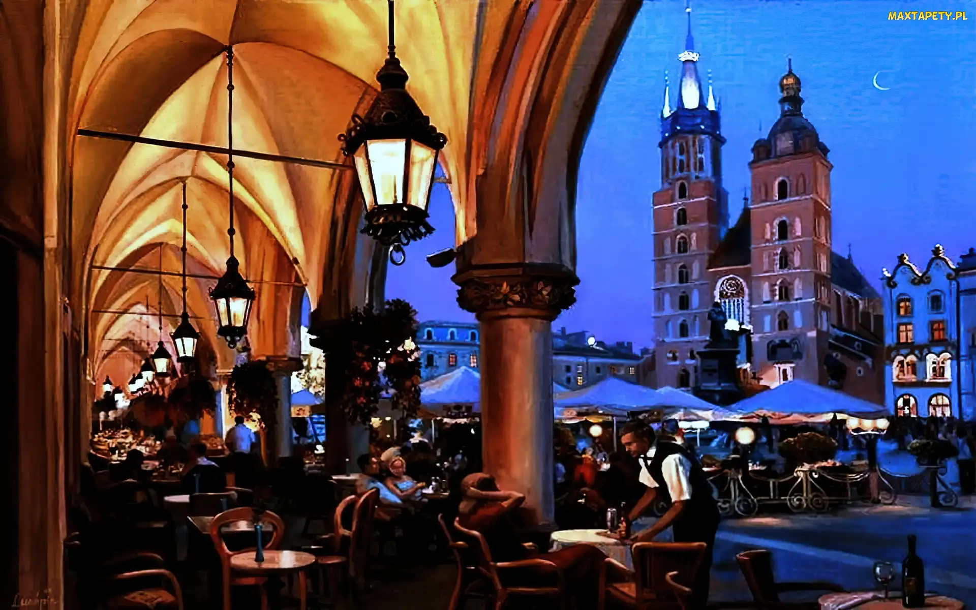 Kraków, Katedra Mariacka, Sukiennice, Widoczek