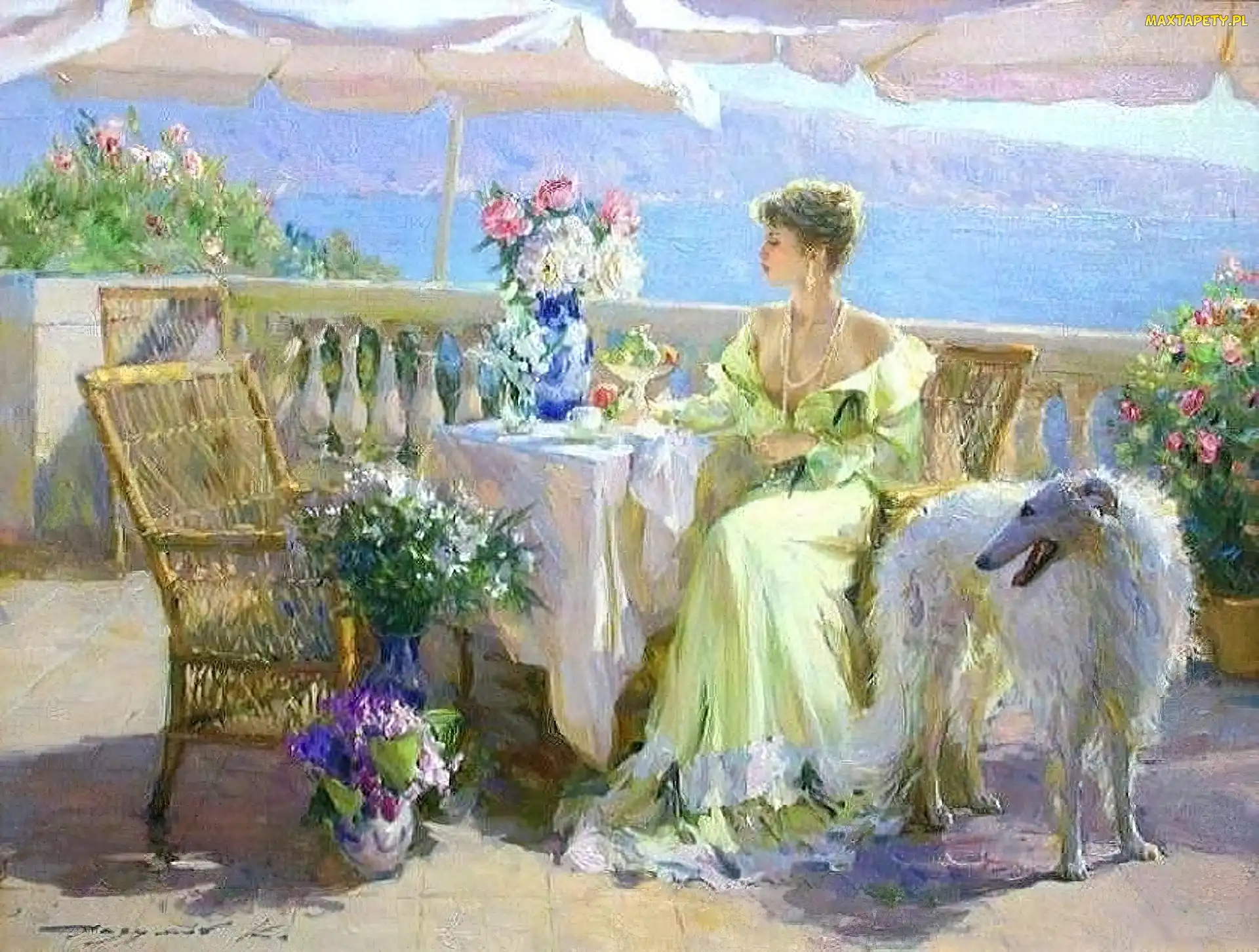 Obraz, Konstantin Razumov, Pies, Dama