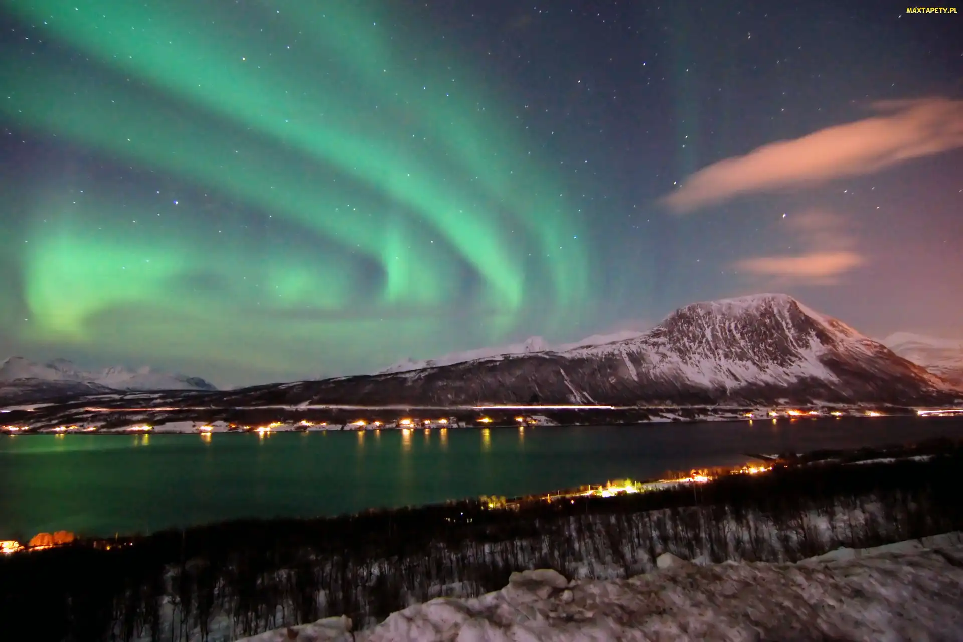 Polarna, Norwegia, Zorza