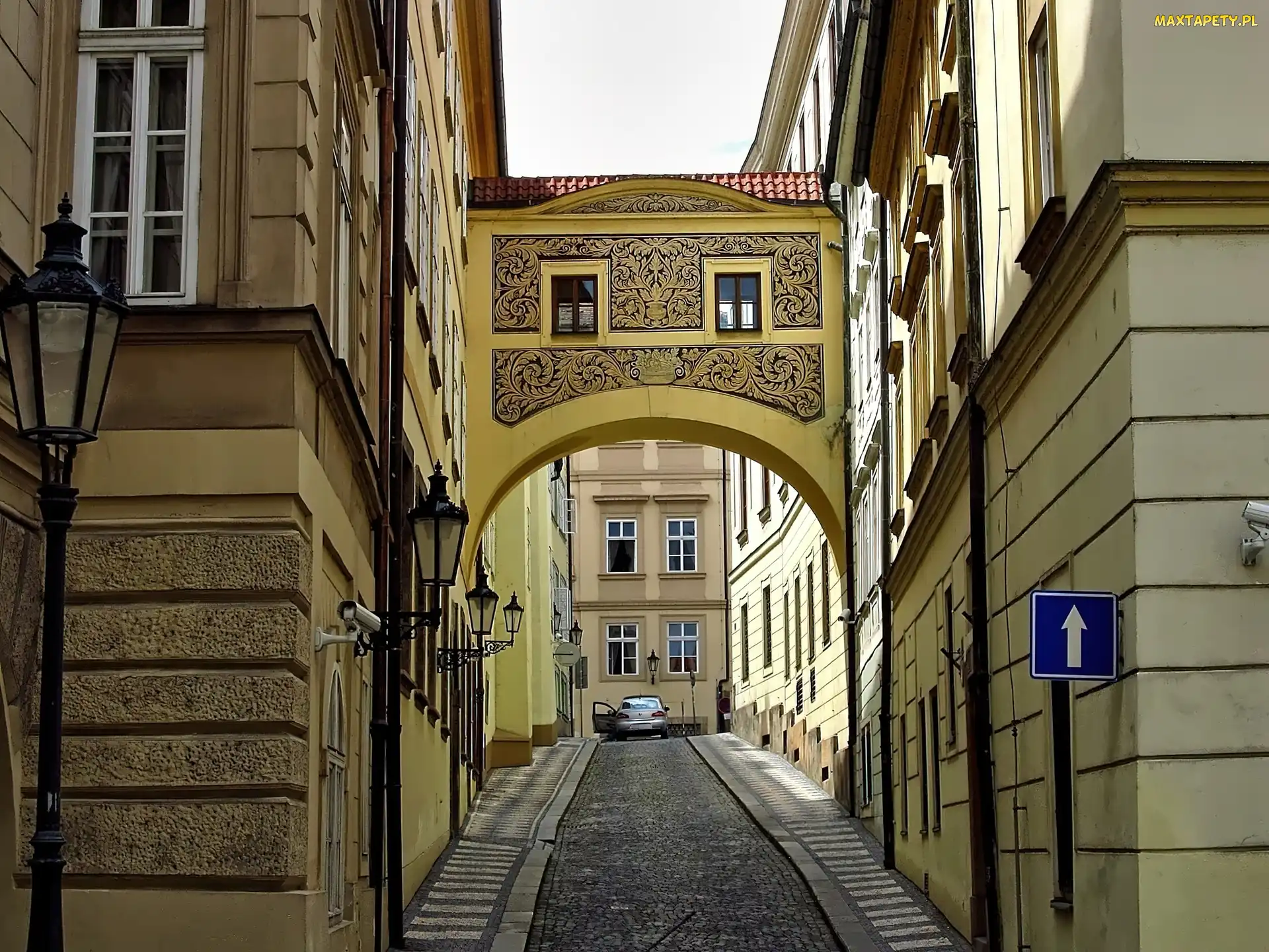 Zabytki, Domy, Praga, Uliczka
