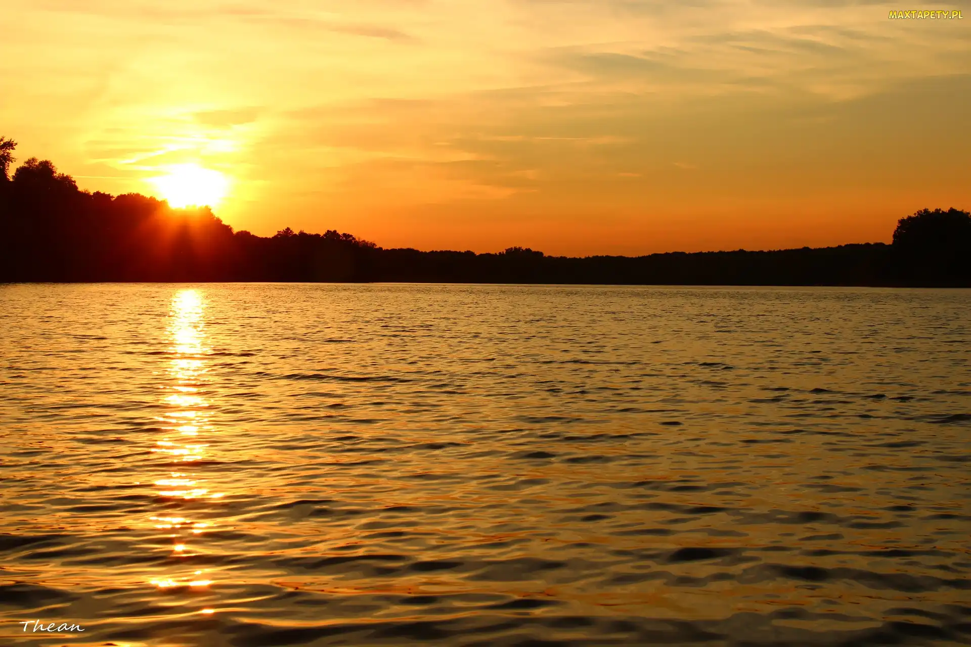 Słońca, Jezioro, Zachód