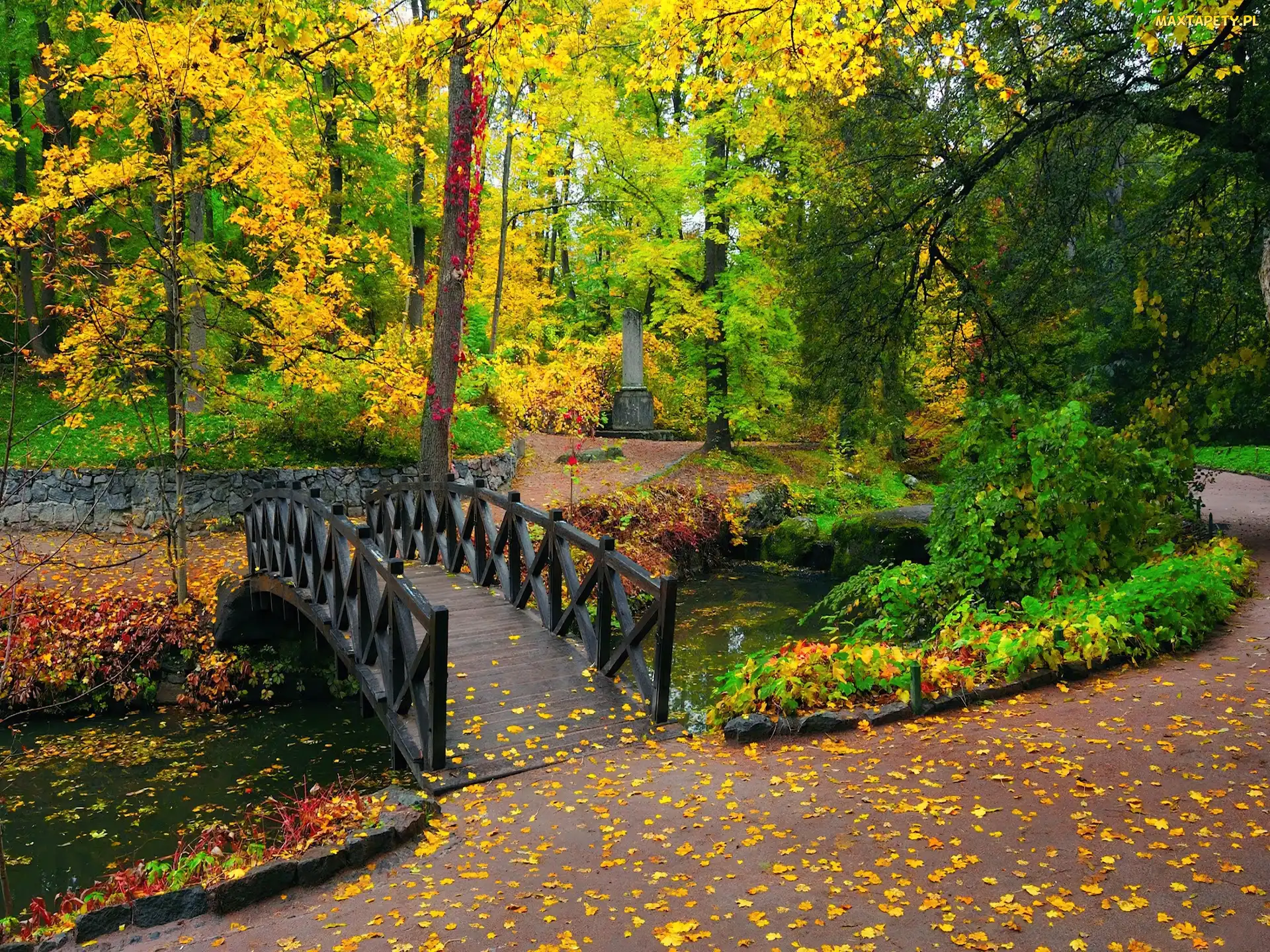 Mostek, Jesień, Park