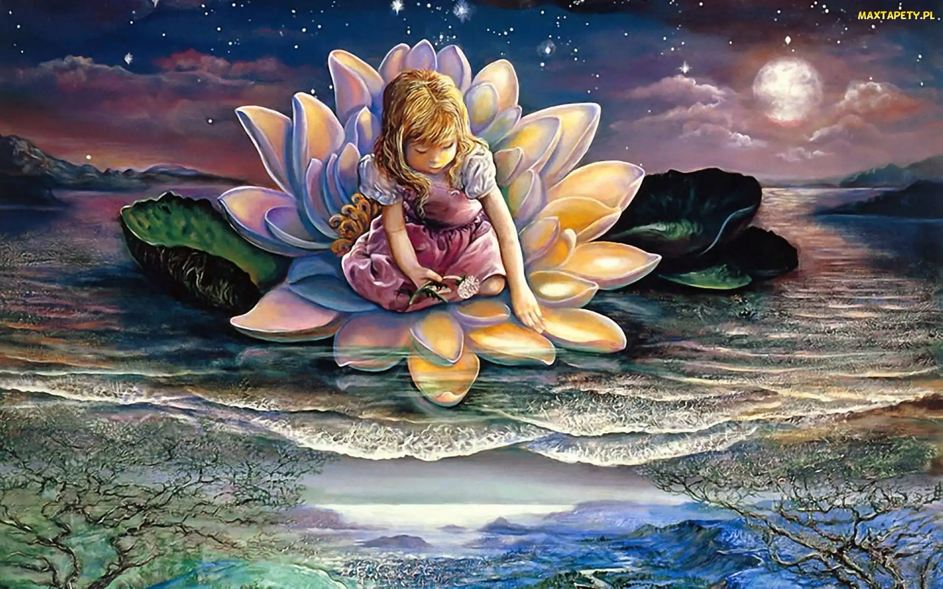 Lilia, Josephine Wall, Morze, Wodna, Dziewczynka