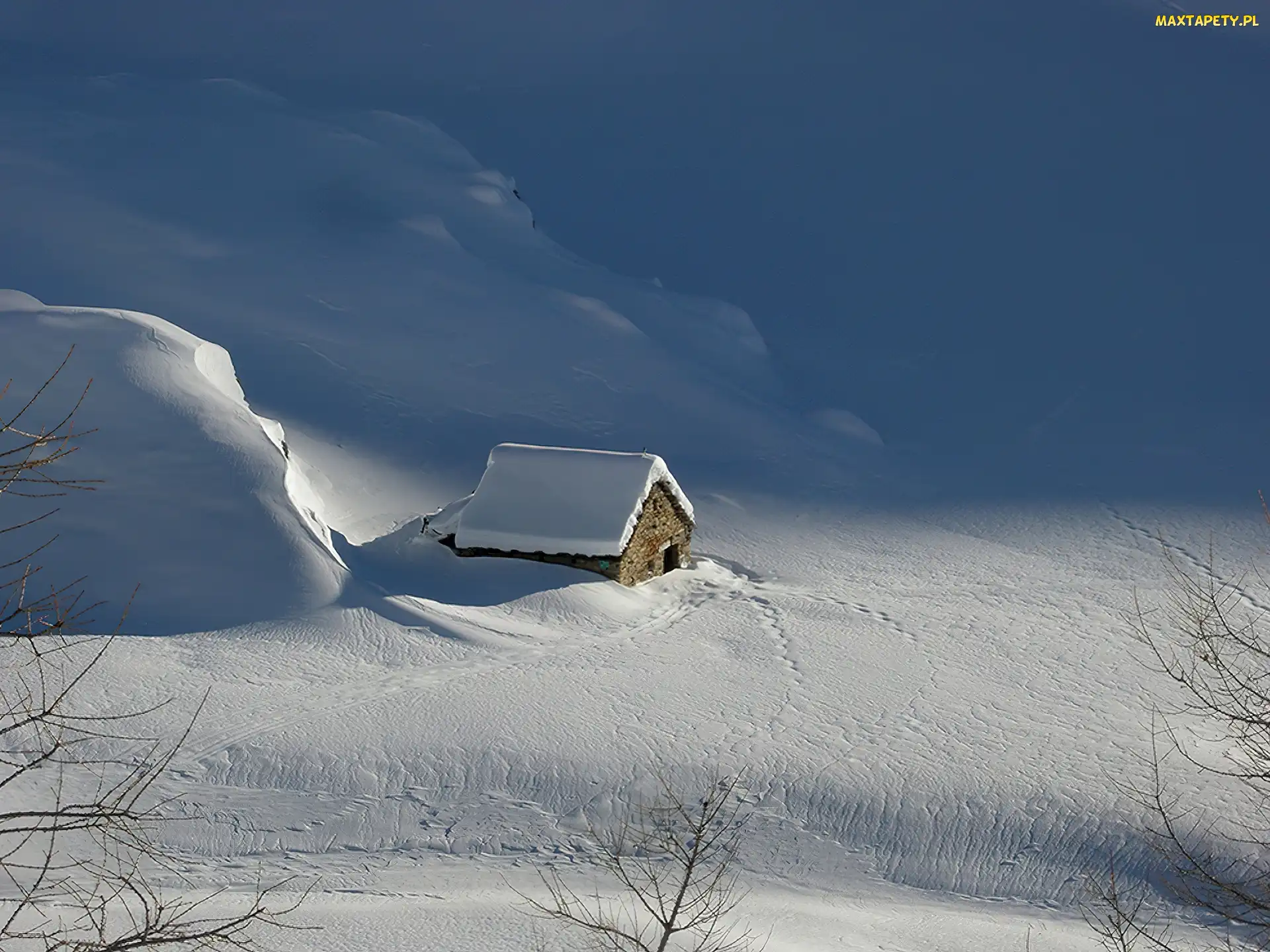 Domek, Śnieg, Zima