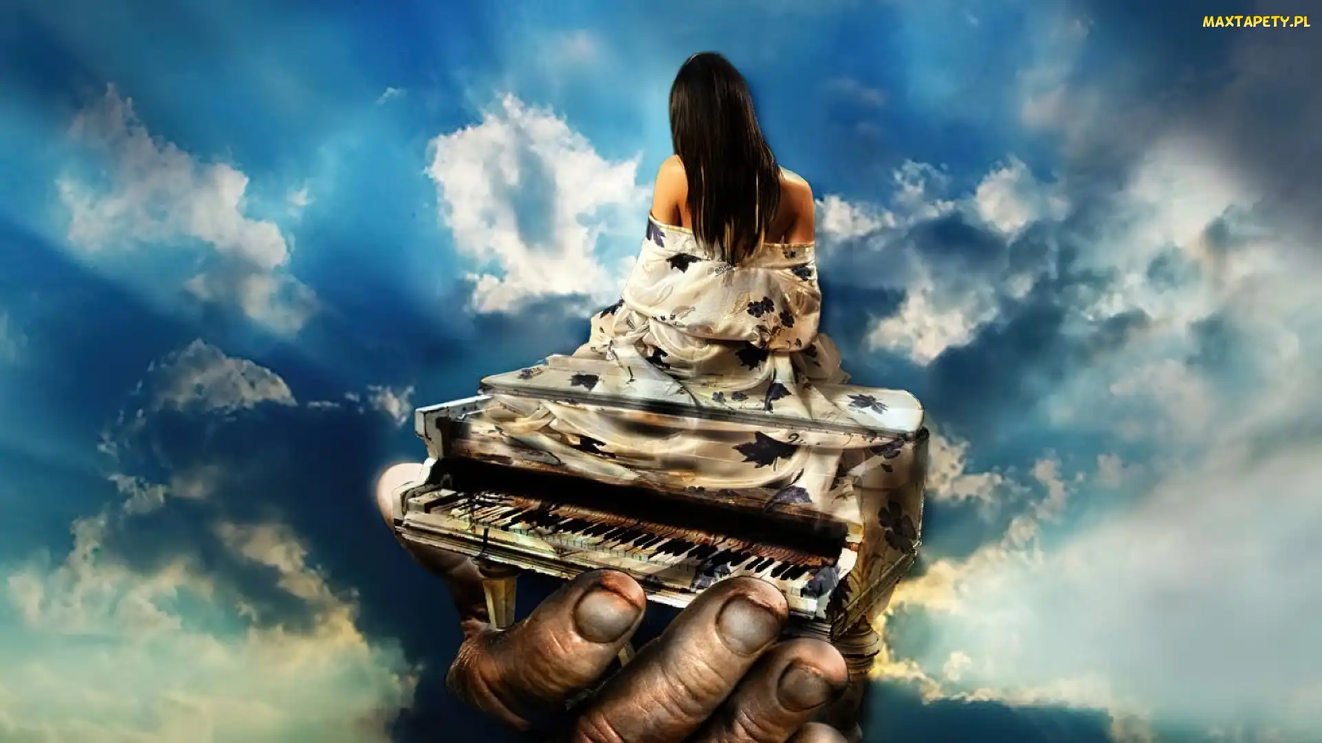Kobieta, Pianino, Fantasy