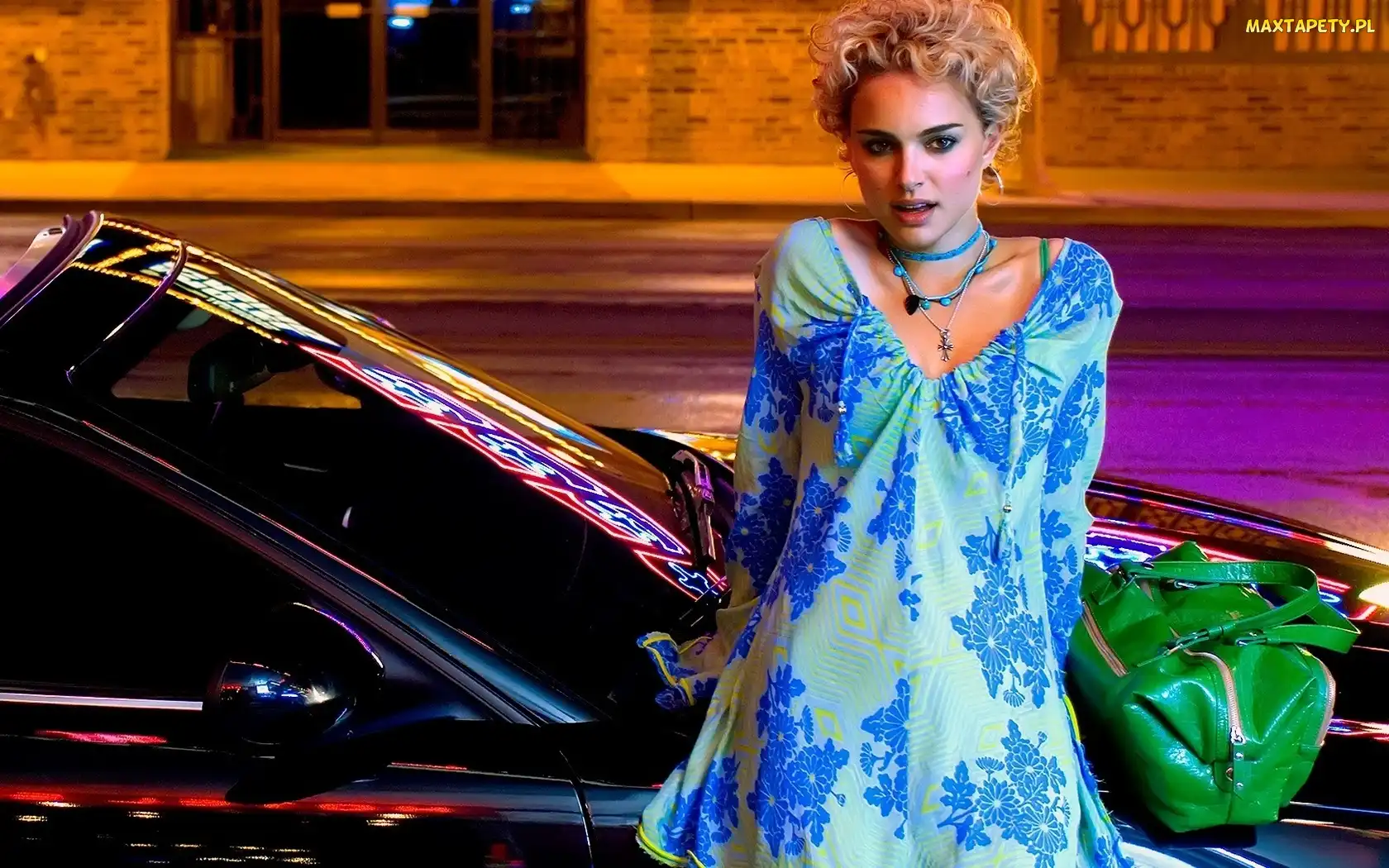 Sukienka, Niebieska, Urocza, Natalie Portman