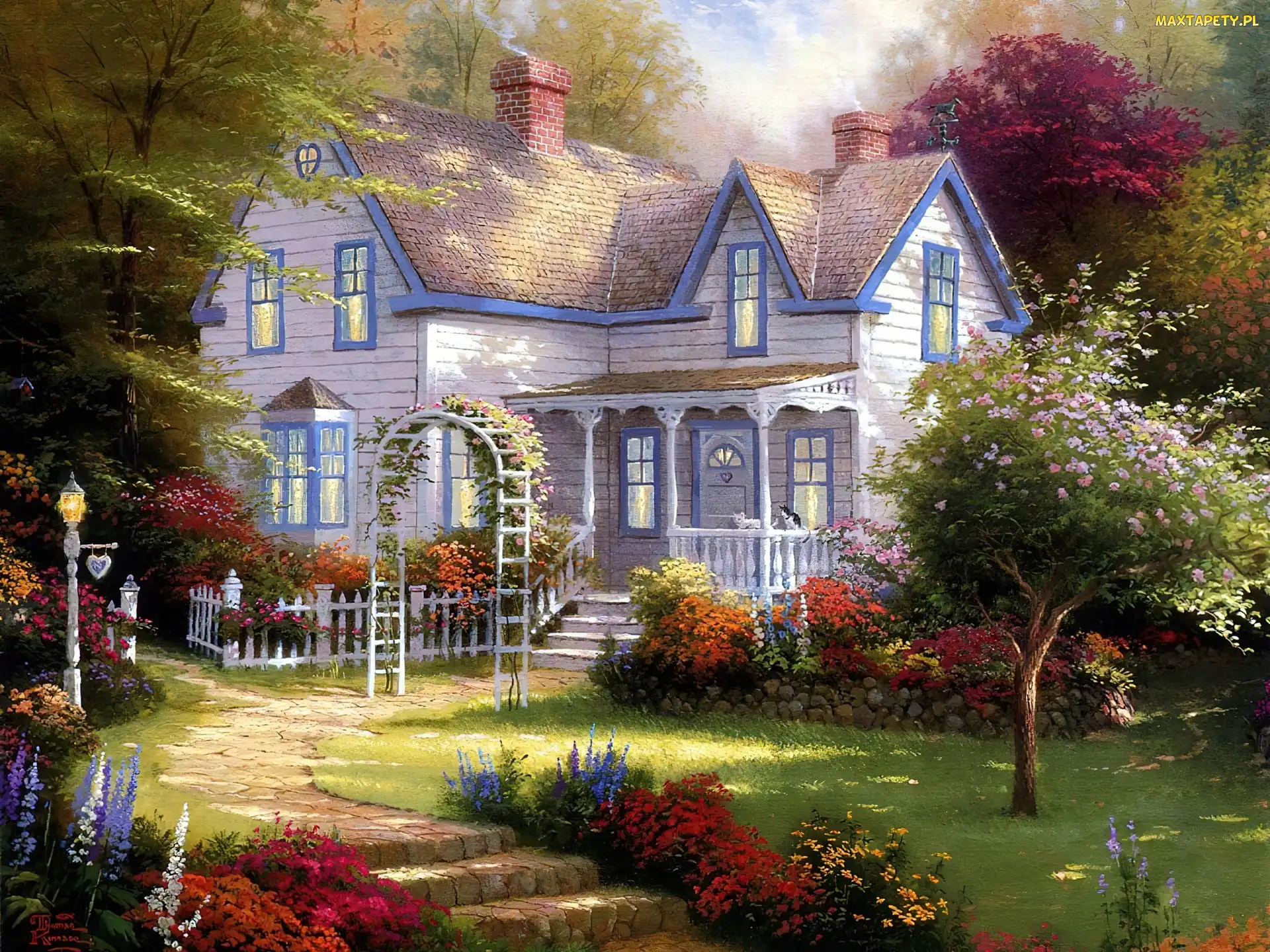 Ogród, Thomas Kinkade, Dom