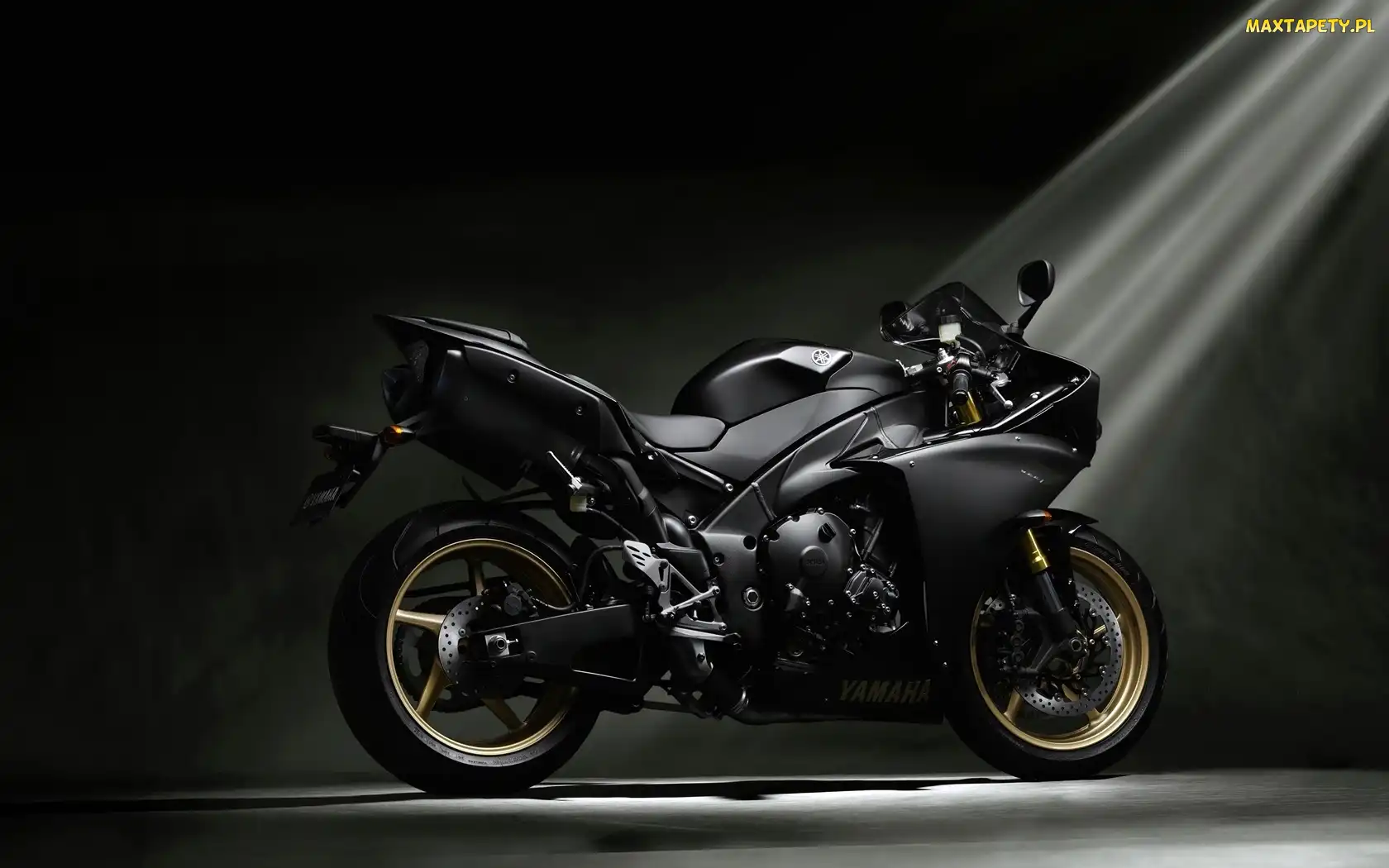 Promienie, Yamaha, Czarny, Motocykl