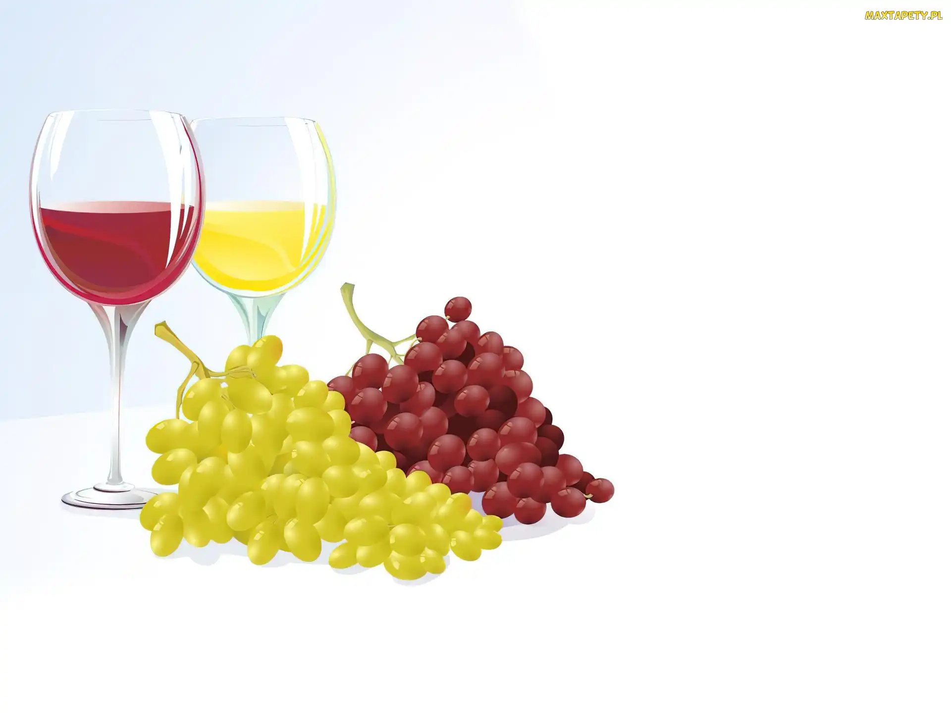 Winogrona, Wino, Dwa, Kieliszki