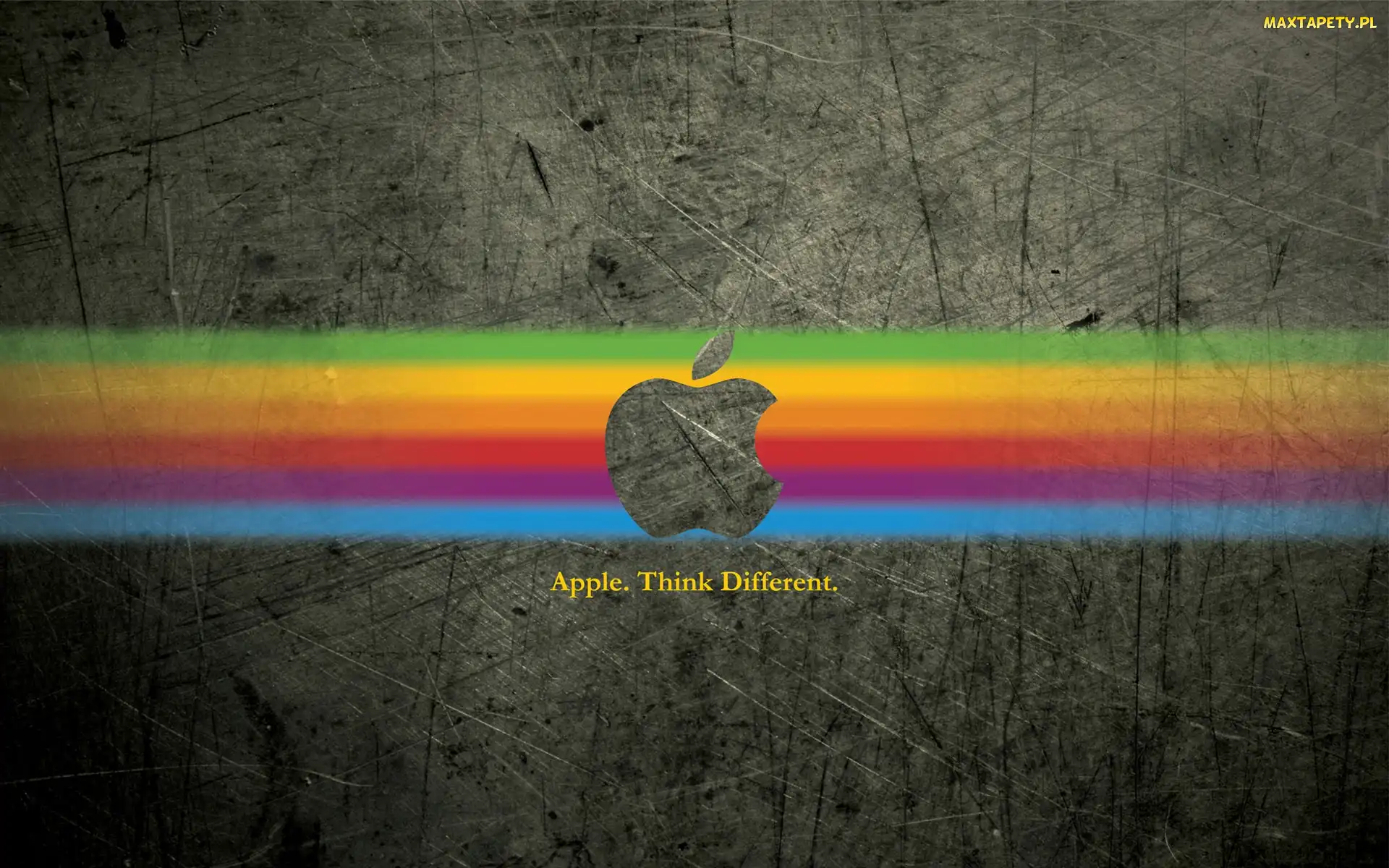 Logo, Napis, Smuga, Tęczowa, Apple