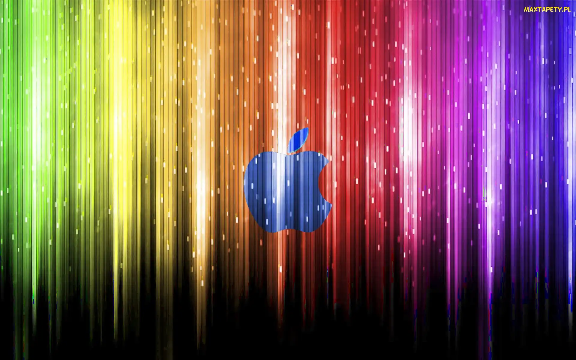 Paski, Kolorowe, Apple, Logo