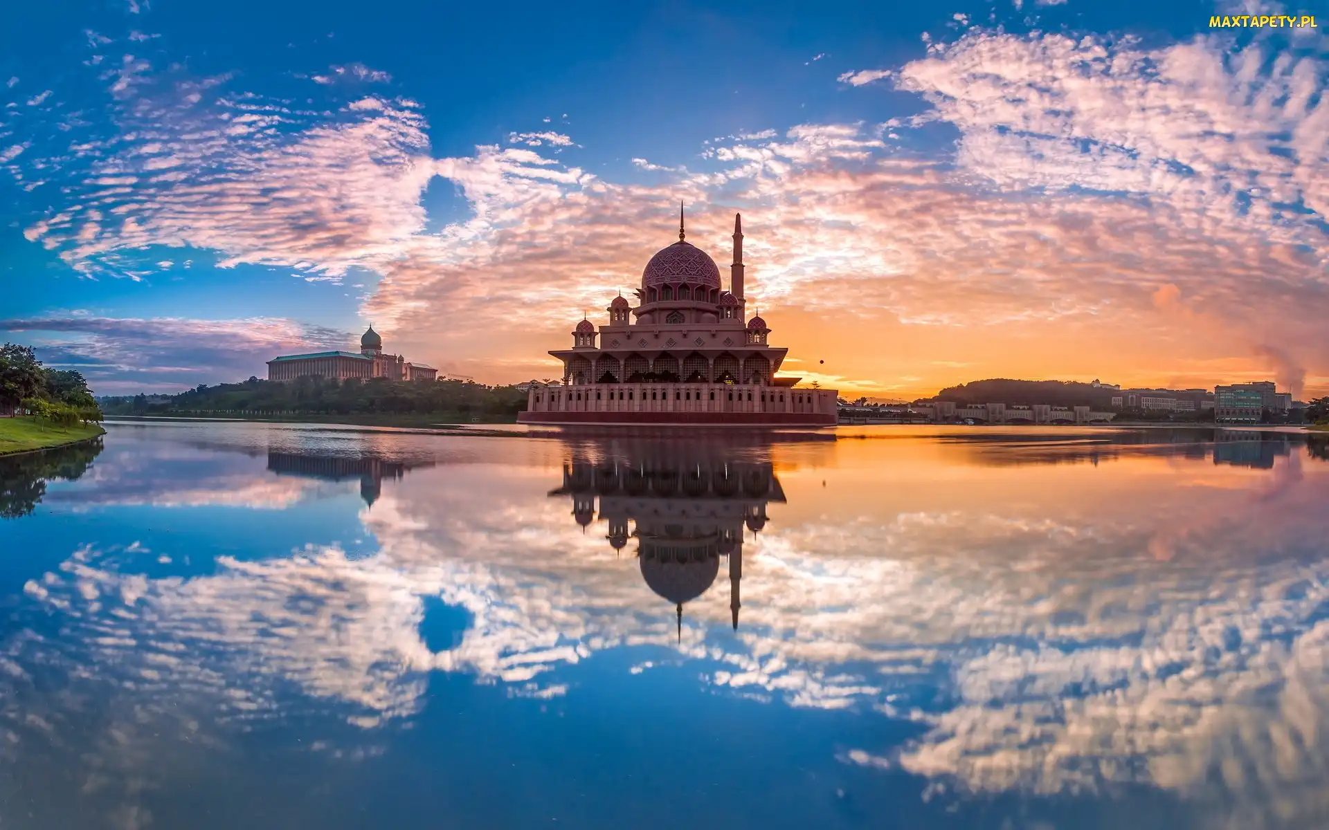 Chmury, Jezioro, Malezja, Putrajaya