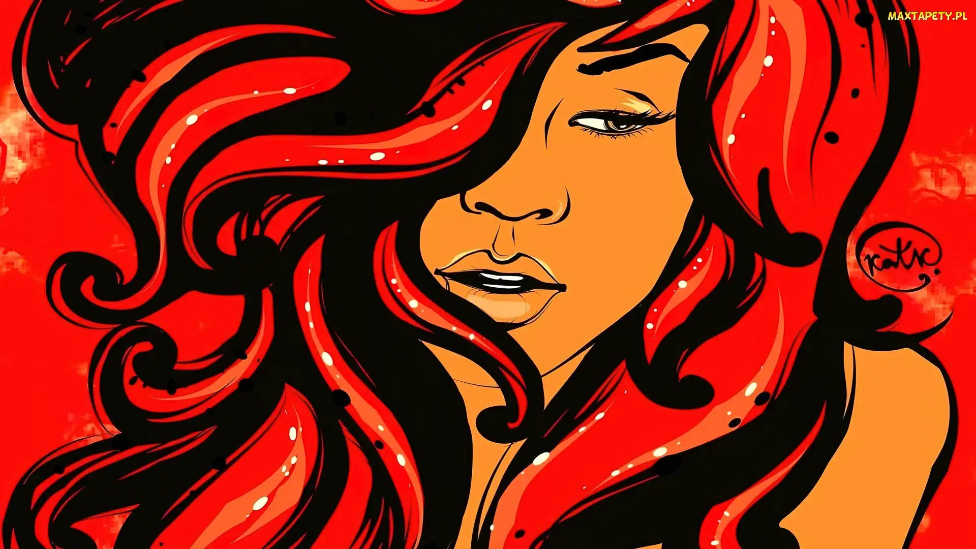Portret, Grafika, Dziewczyna
