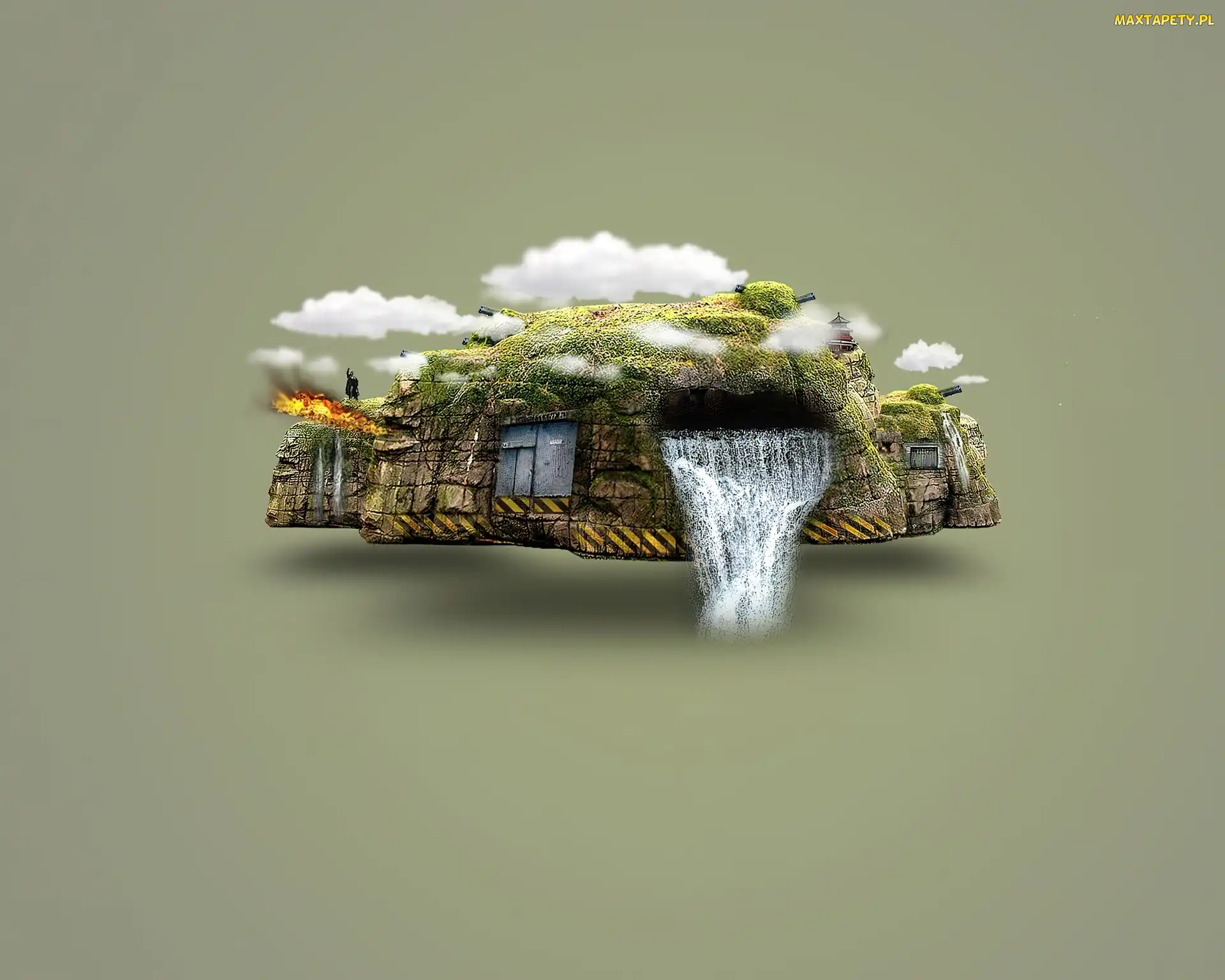 Skała, Fantasy, Domek
