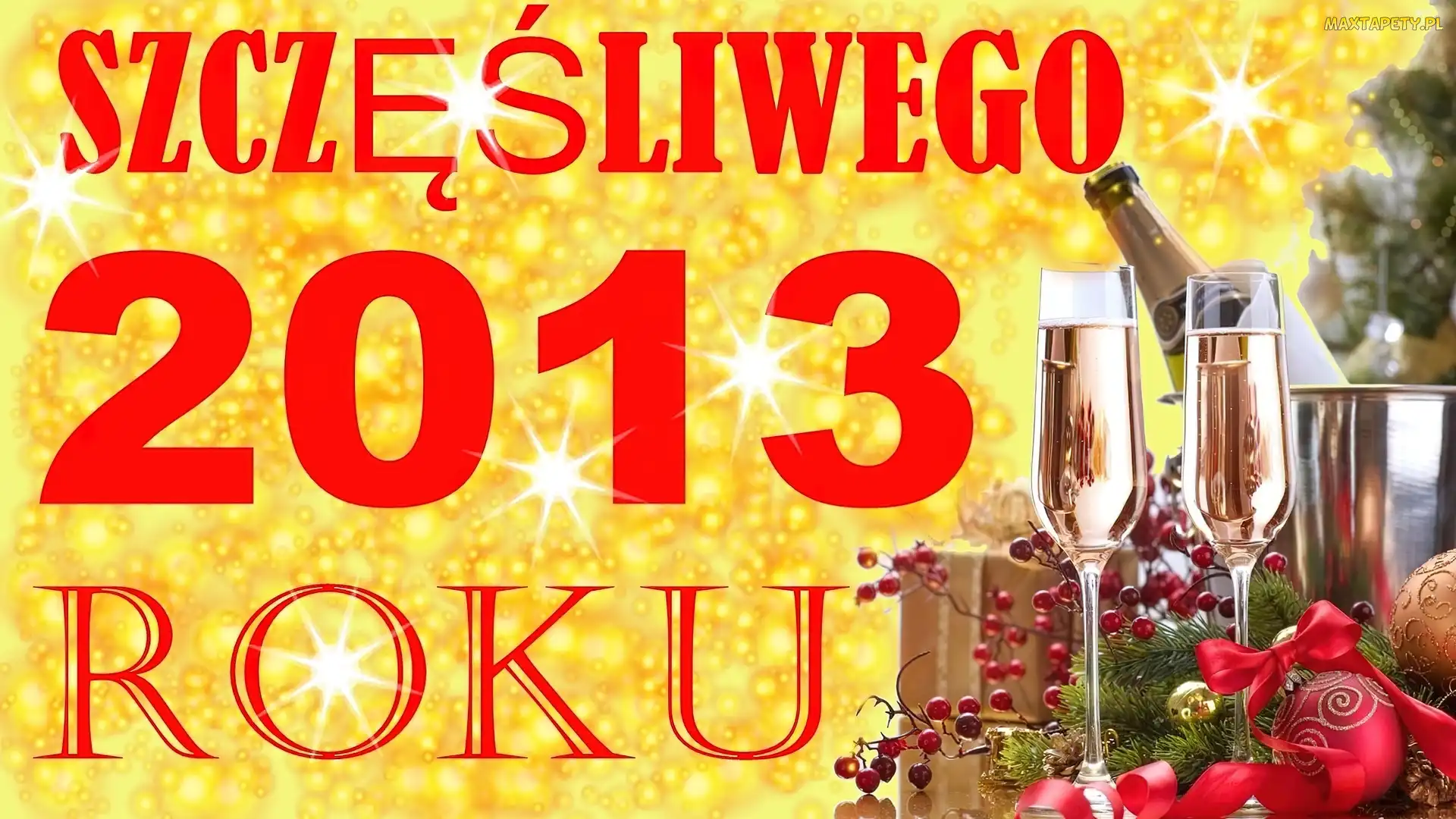 2013, Kieliszki, Nowy Rok, Szampan