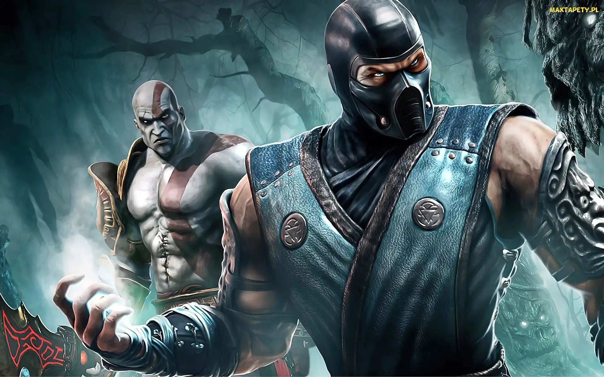 Sub Zero, Kratos, Mortal Kombat