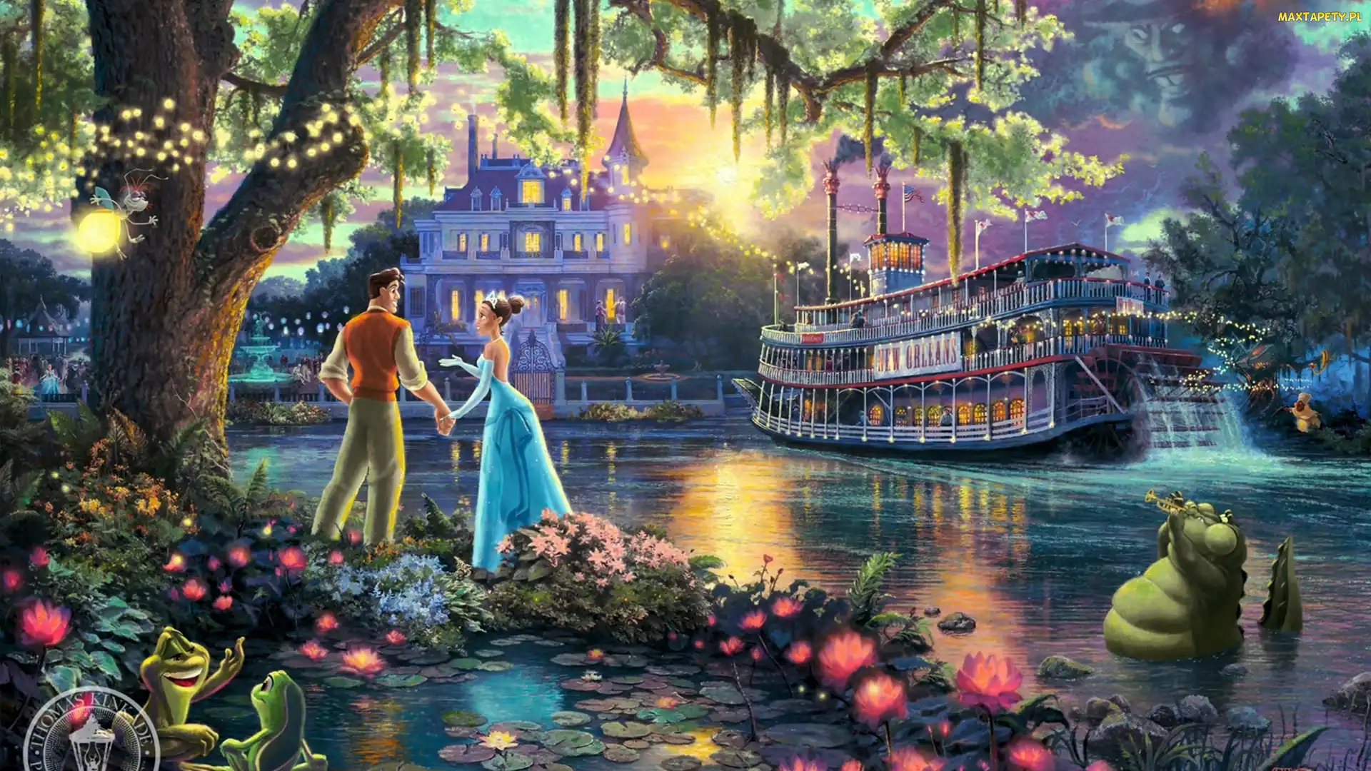 The Princess and the Frog, Księżniczka i Żaba, Thomas Kinkade, Disney