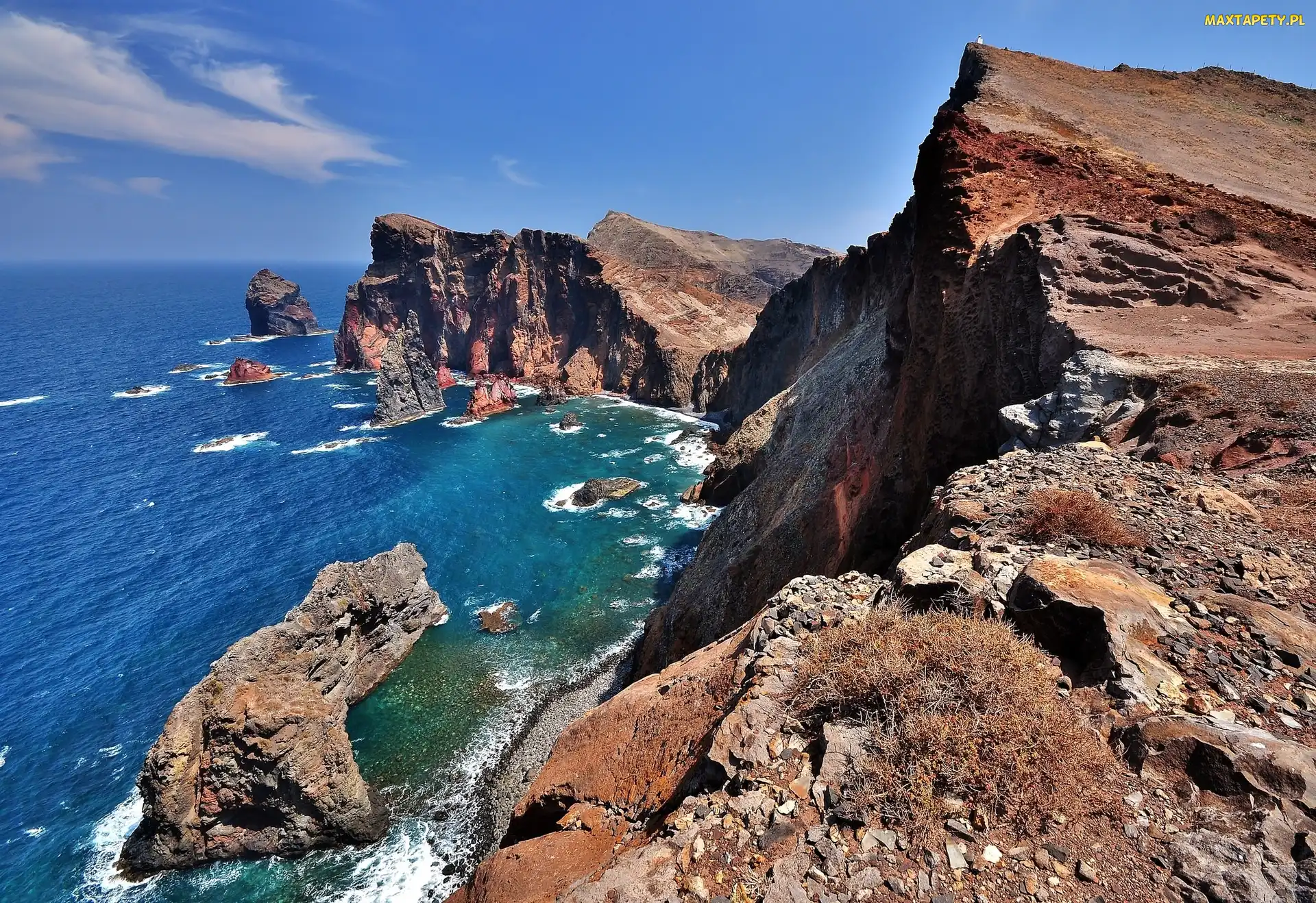 Ocean, Portugalia, Skały