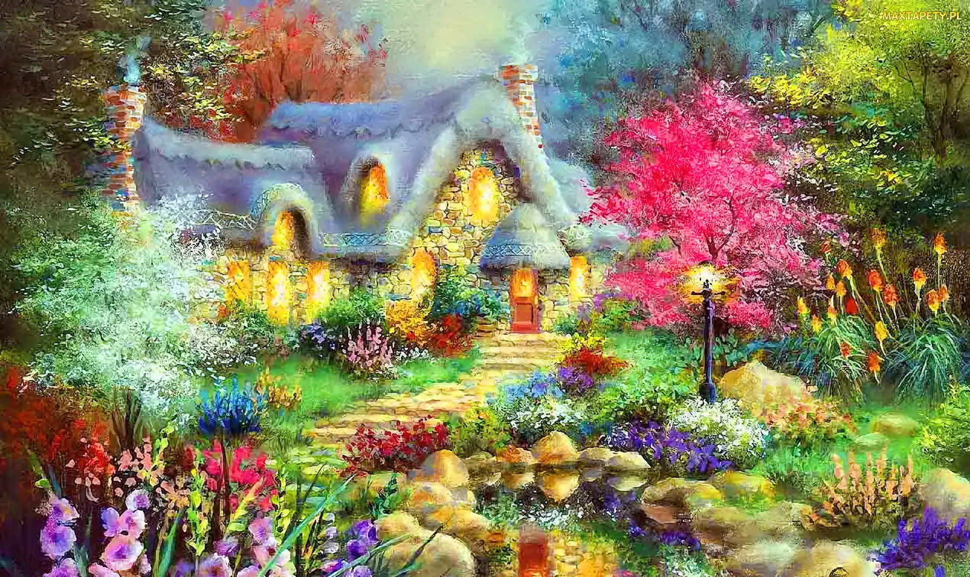 Nicky Boehme, Kwiaty, Domek, Ogród