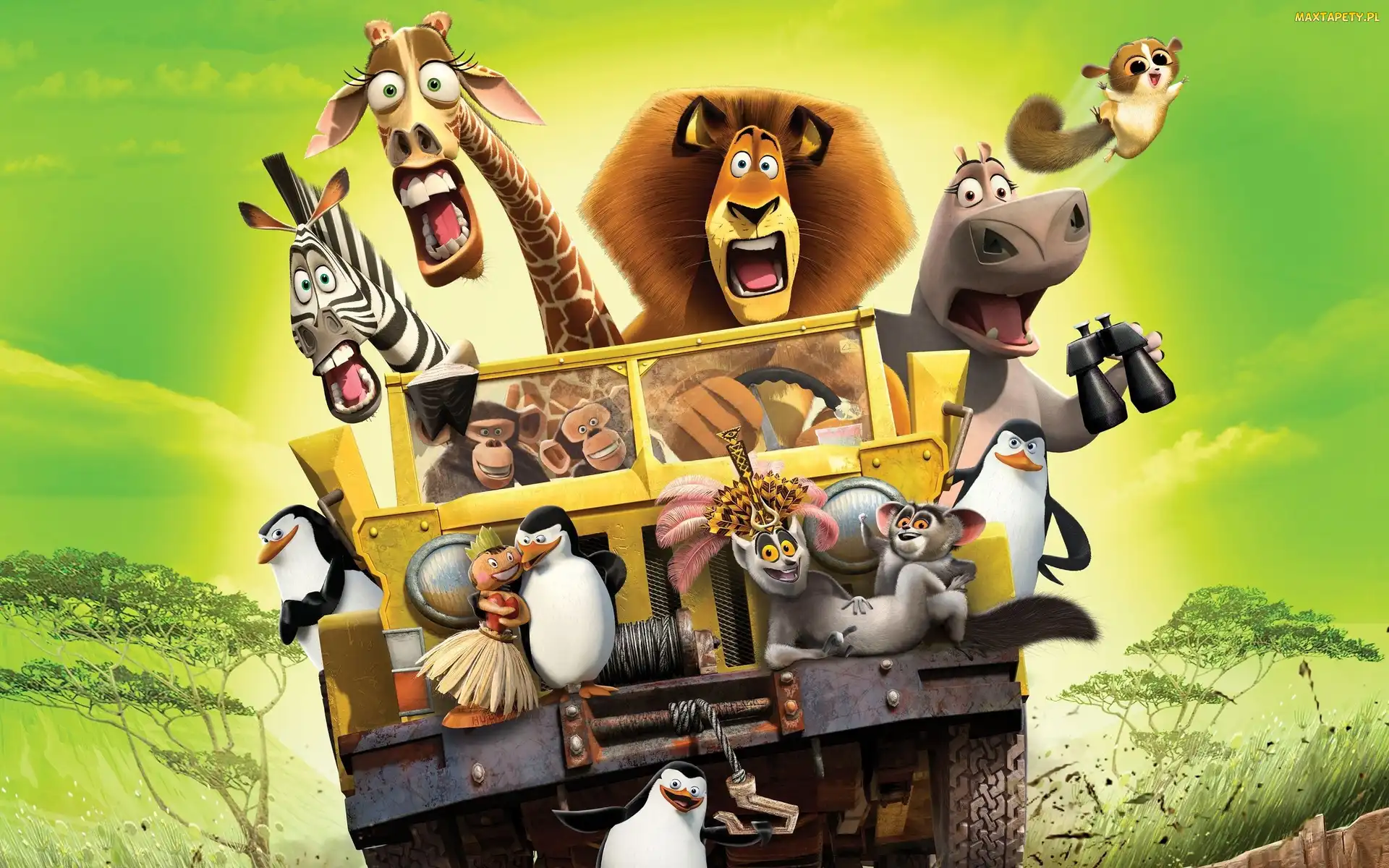 Madagaskar, Postacie, Film animowany