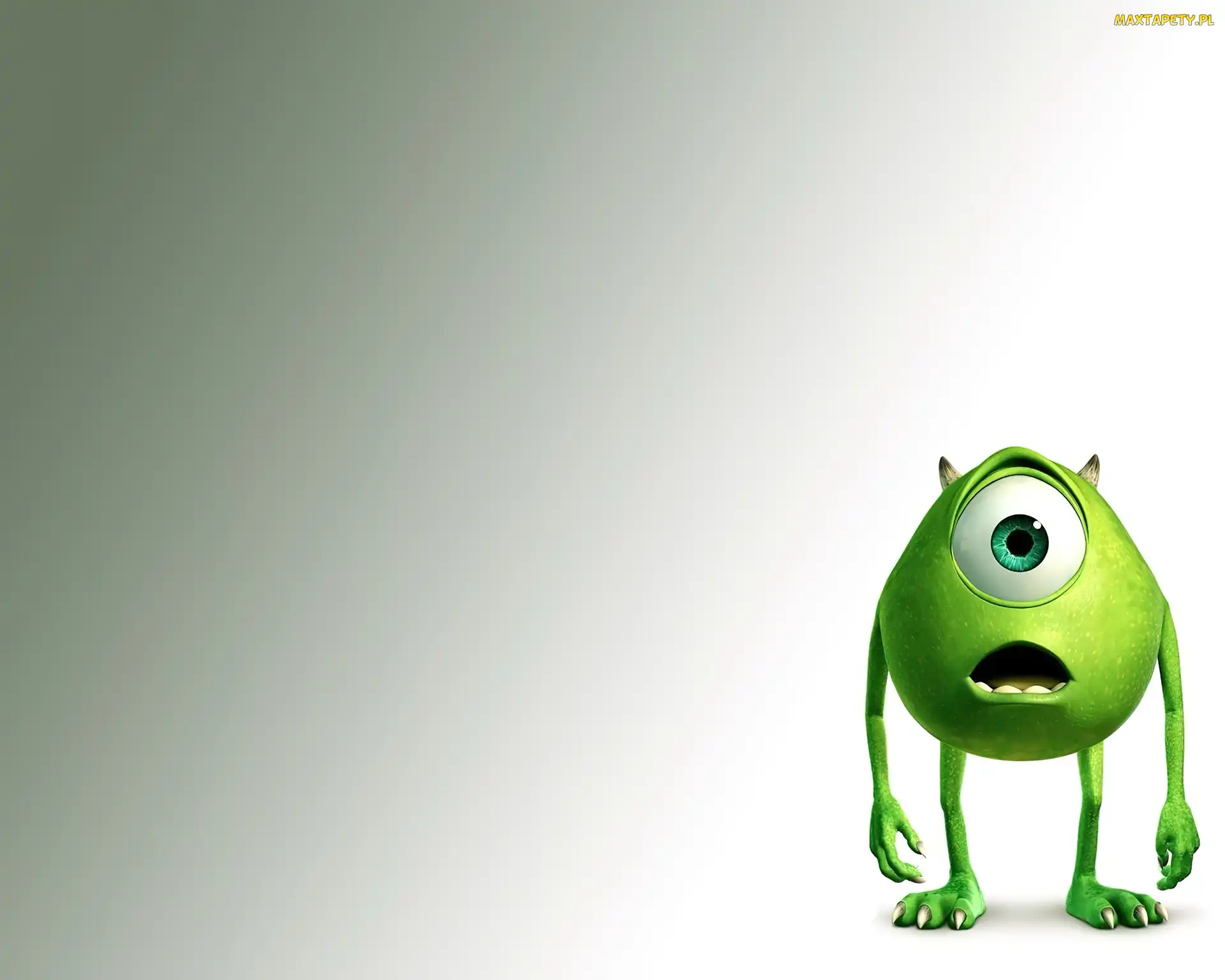 Monsters Inc, Mike Wazowski, Stworek, Zielony, Potwory i spółka