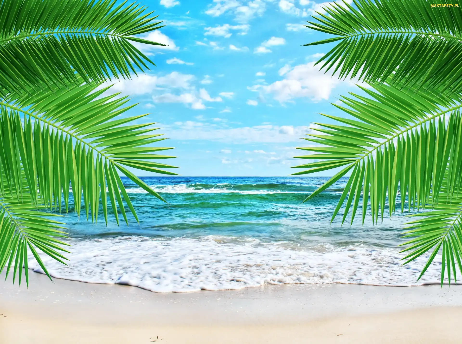 Plaża, Fale, Morze