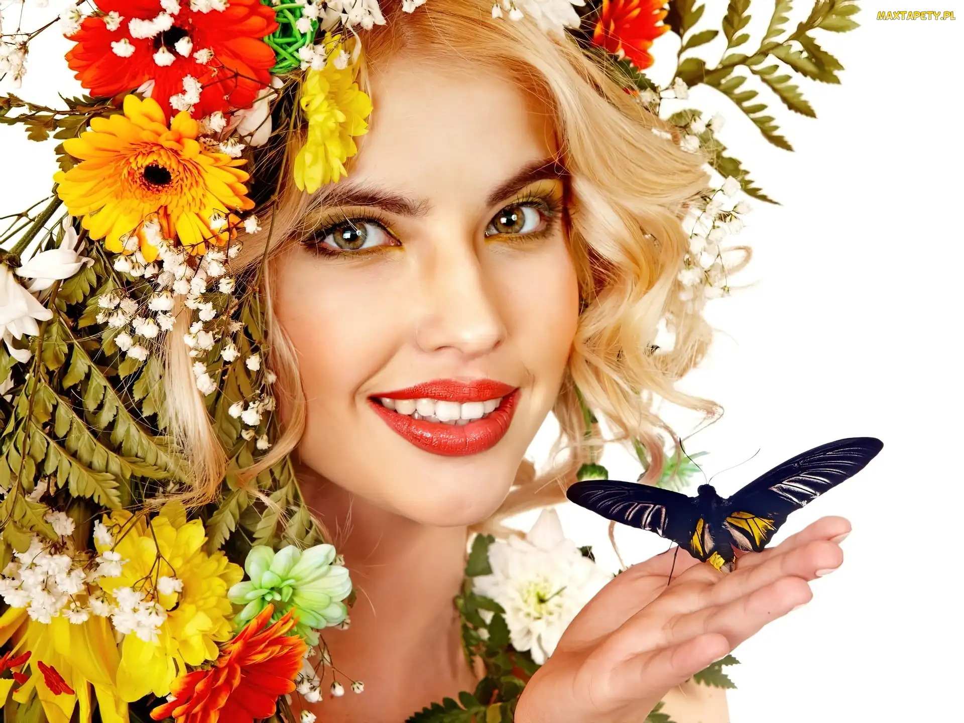 Wiosna, Motyl, Kobieta