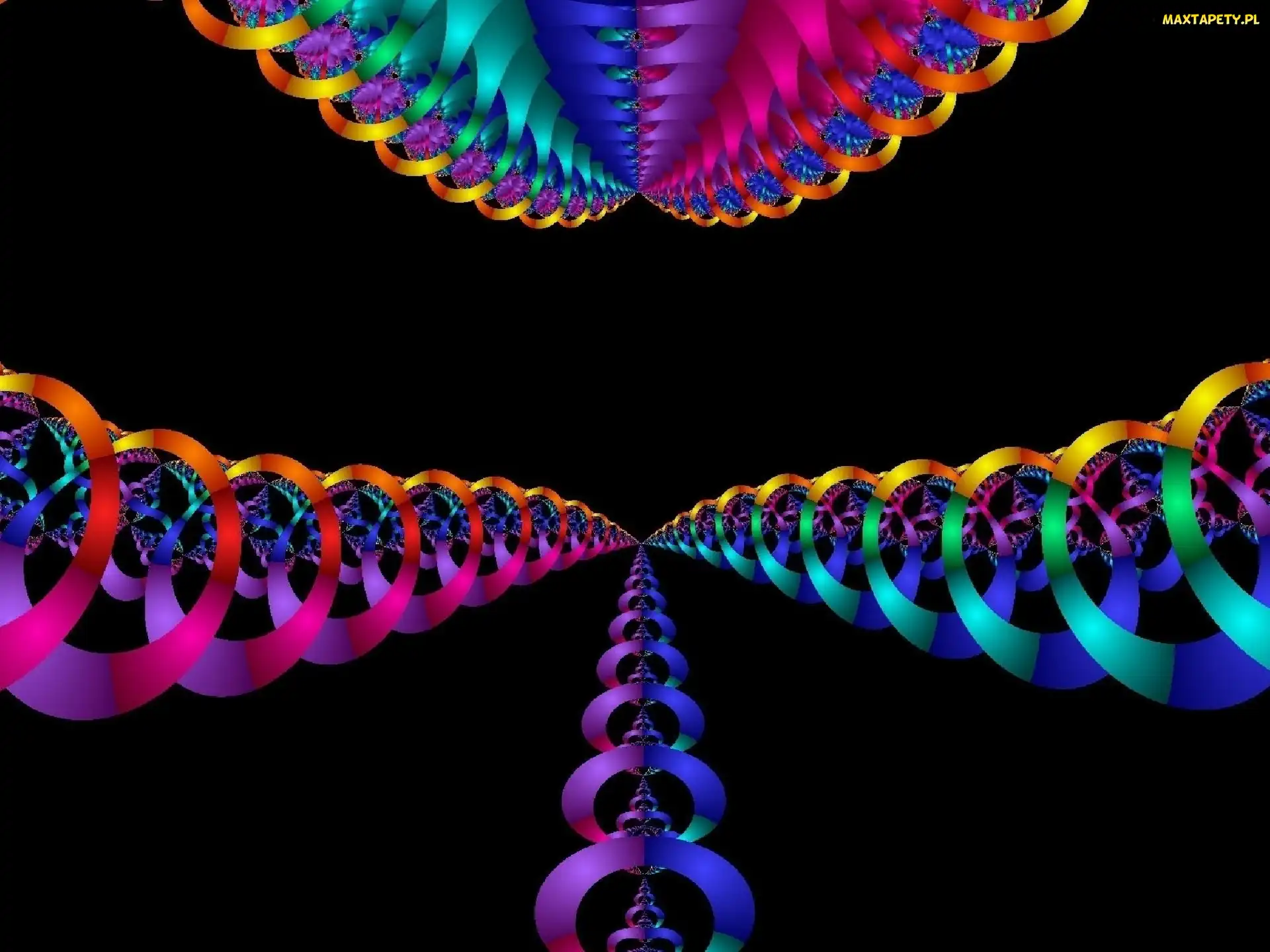 Grafika, Abstrakcja, Tęczowe, Spirale