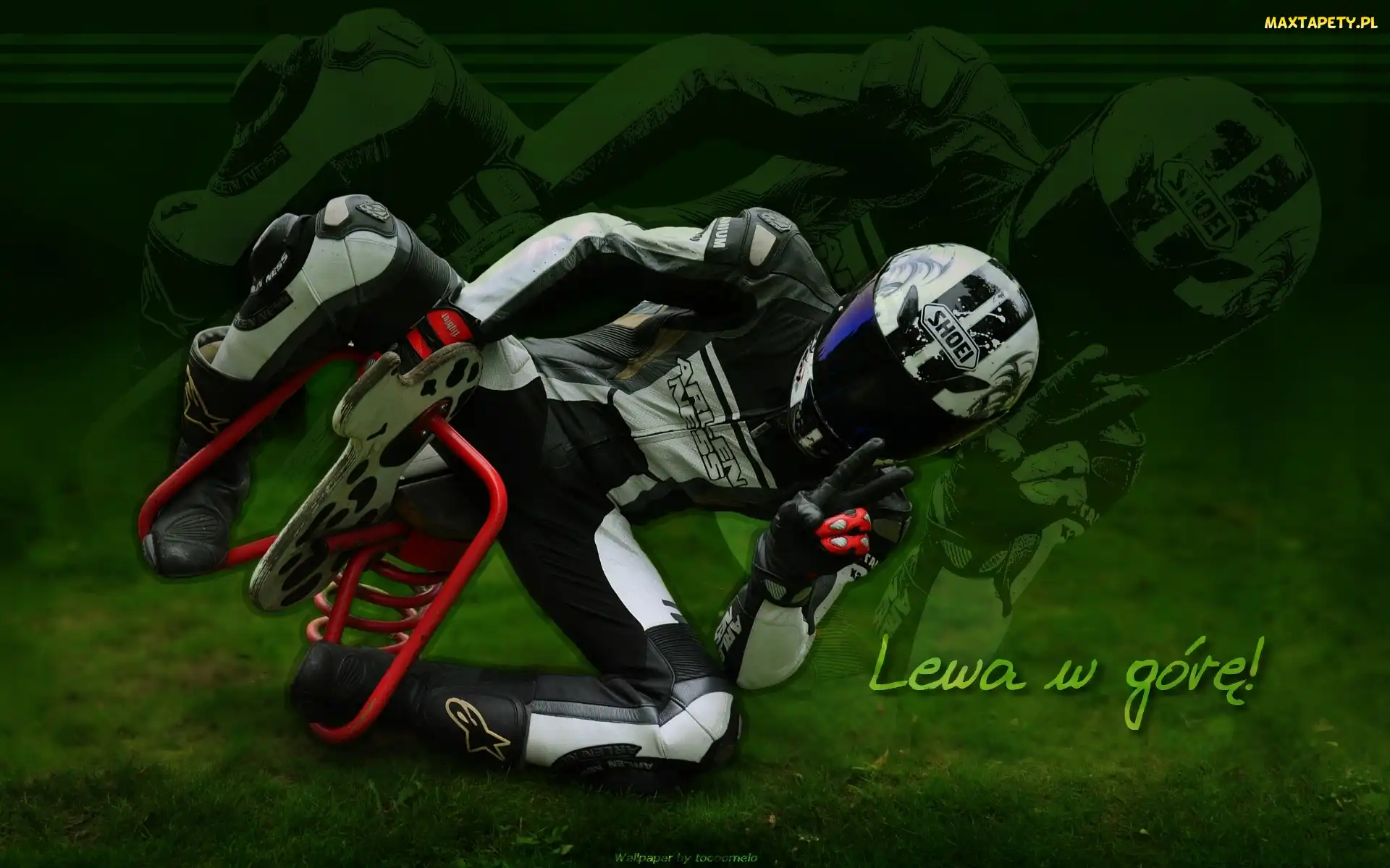 Żart, Kombinezon, Motocyklista, Huśtawka