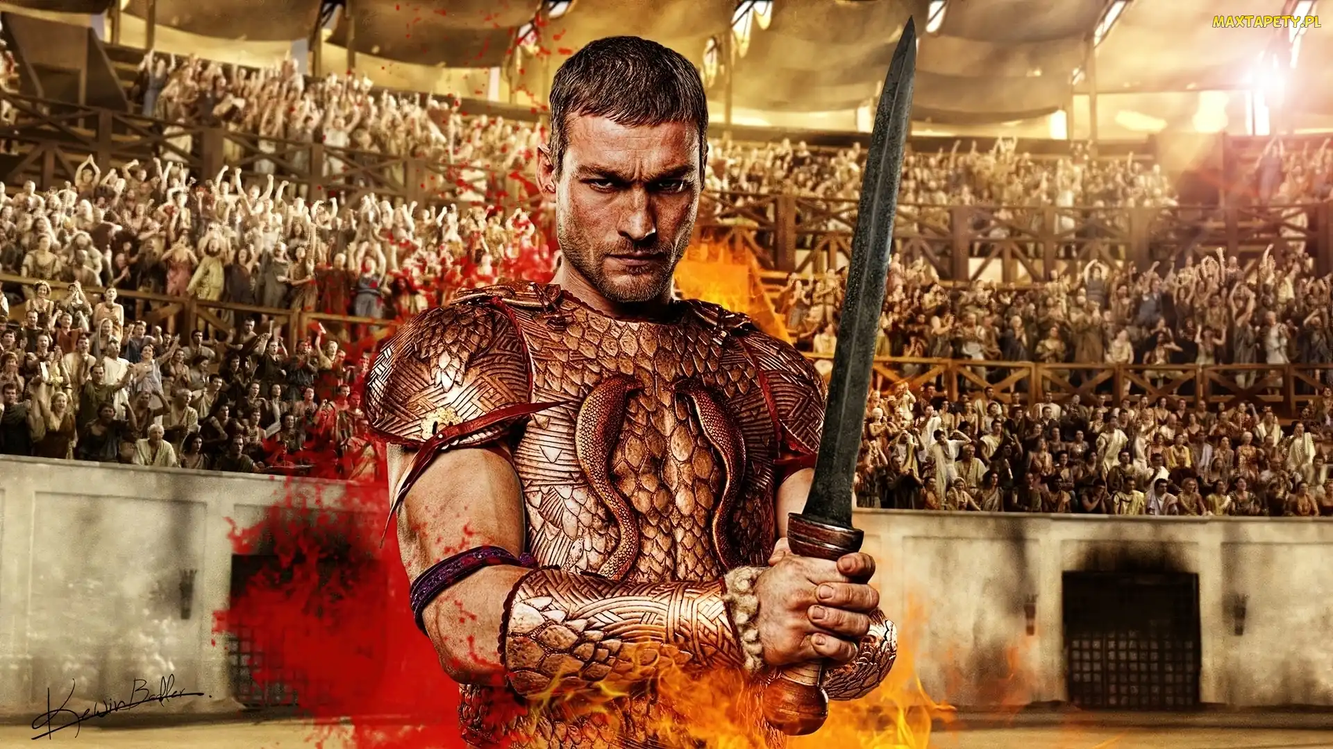 Krew i piach, Andy Whitfield, Spartakus