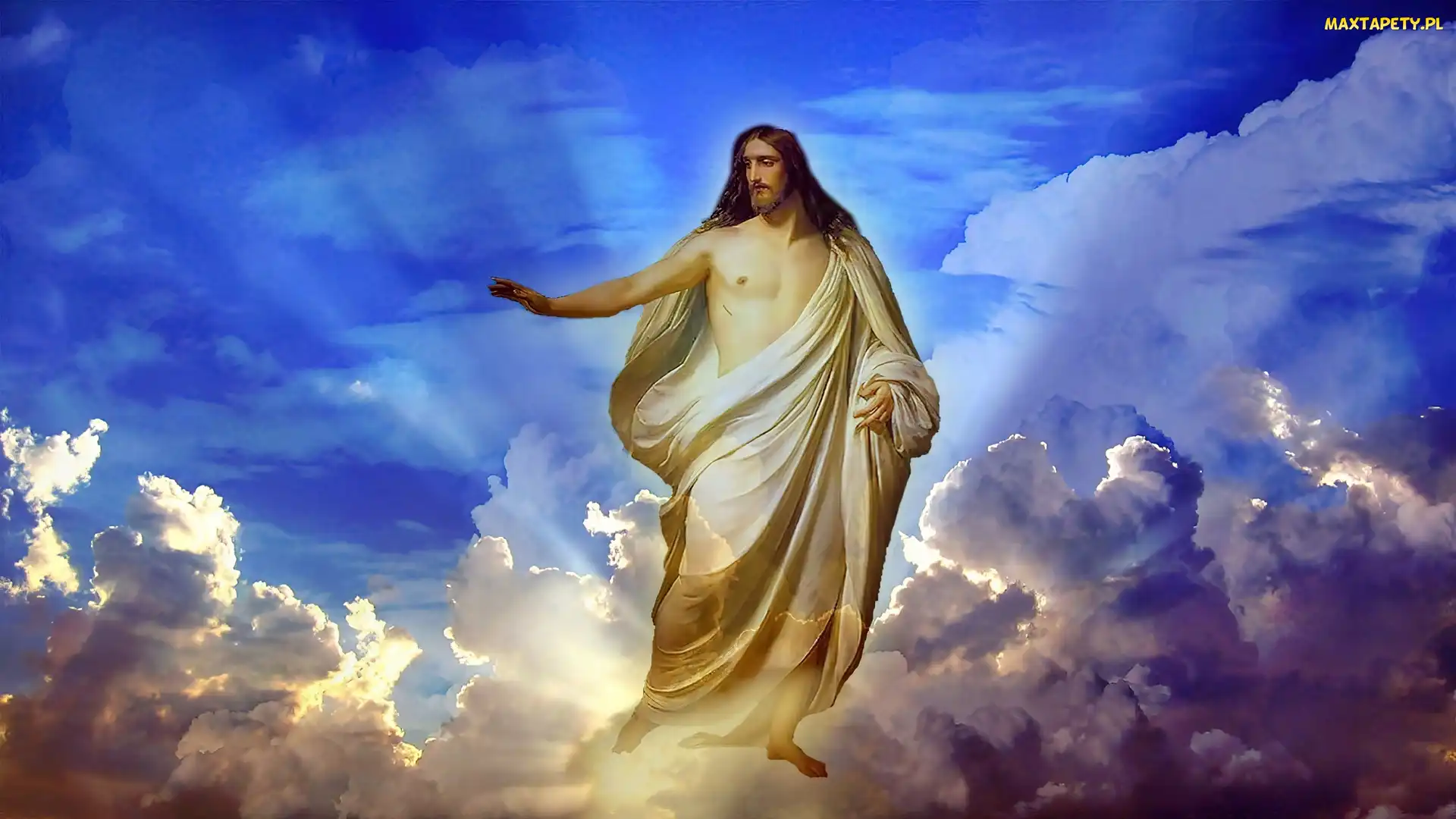 Światła, Promienie, Jezus, Chmury